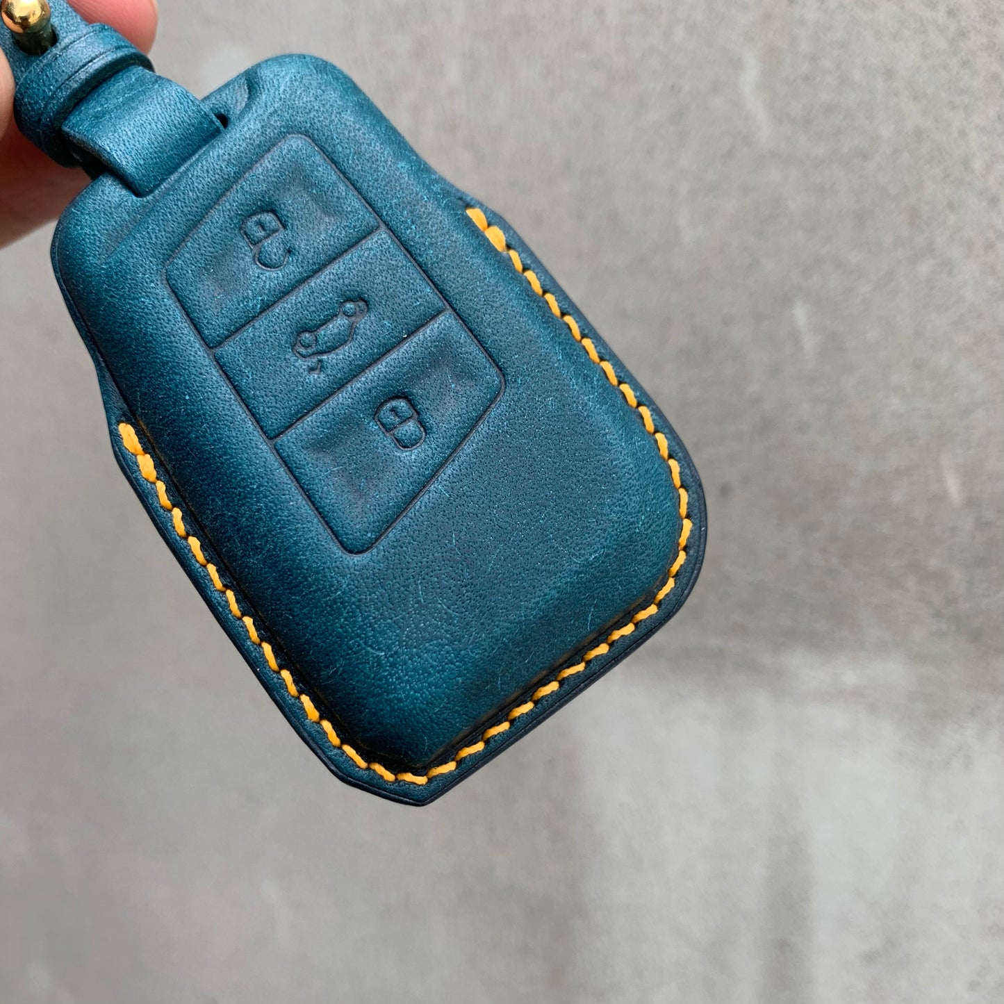 Skoda key fob cover, Pueblo leather
