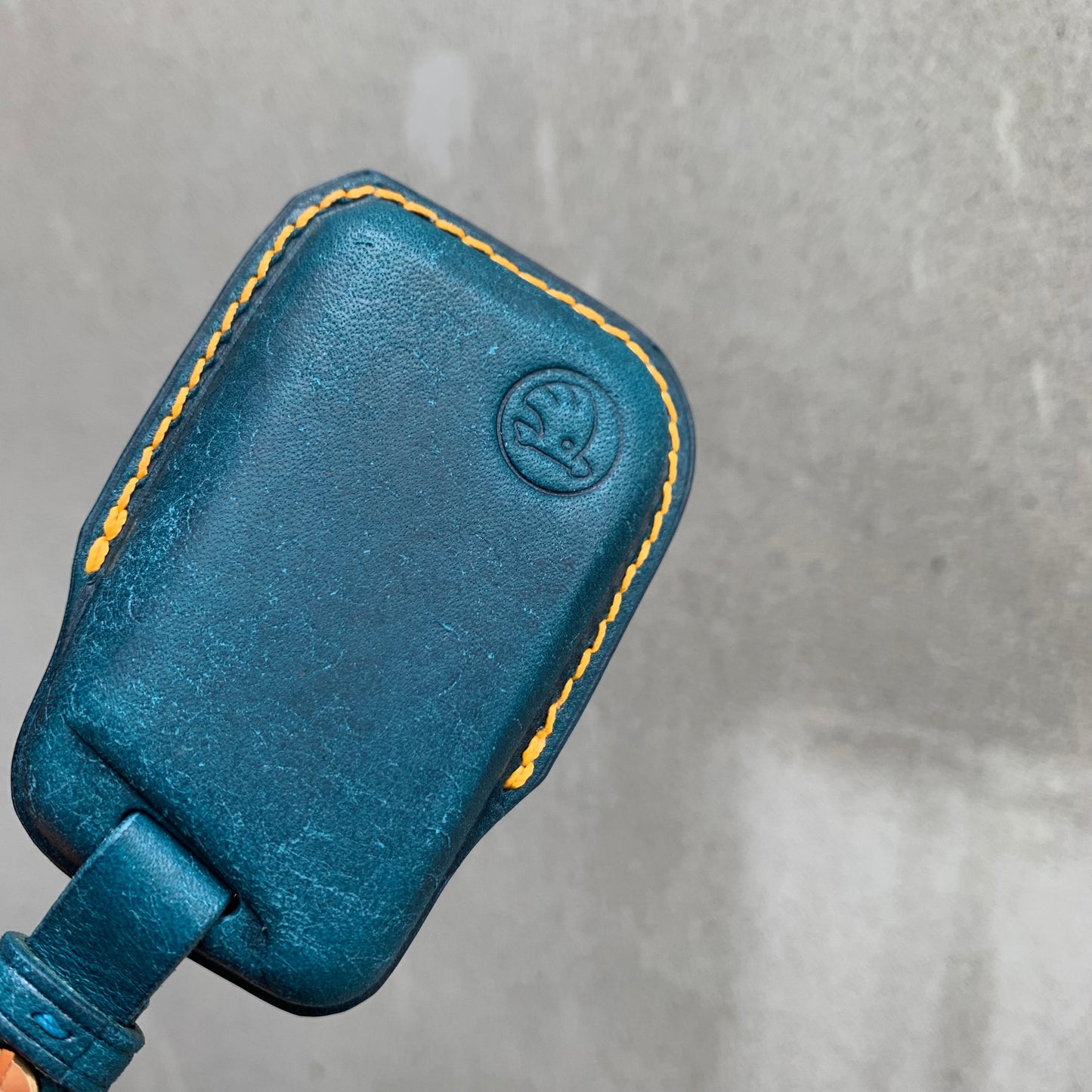 Skoda key fob cover, Pueblo leather