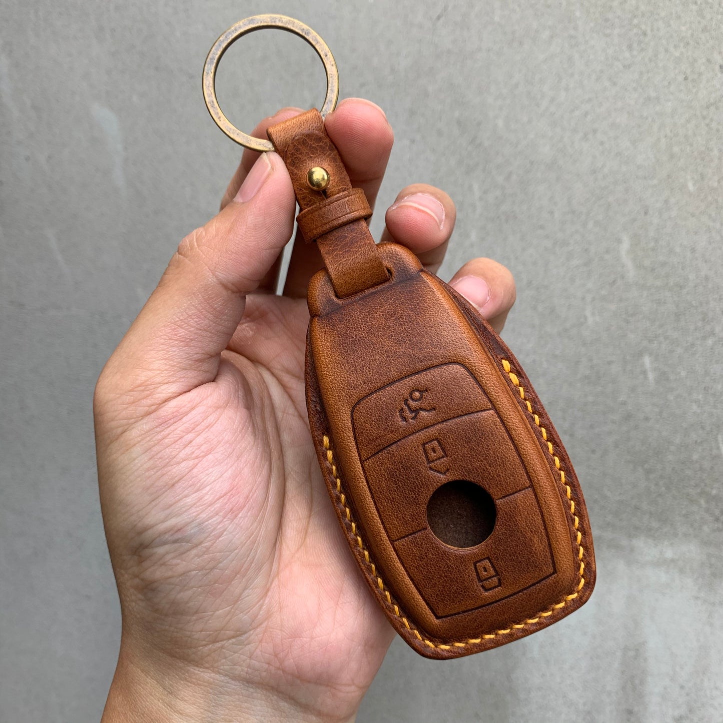 Mercedes-Benz key fob cover, Wax leather