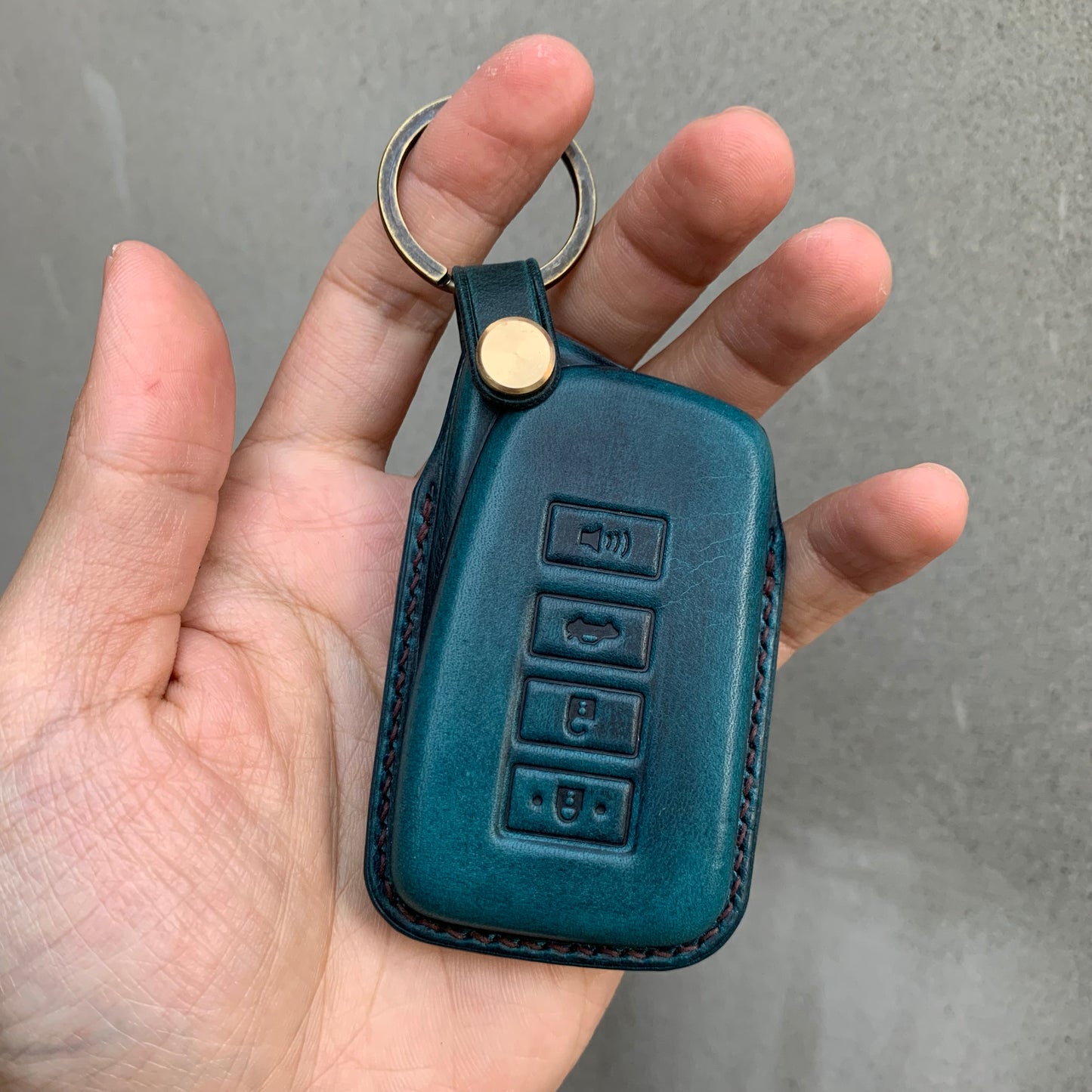 Lexus key fob cover, Wax leather
