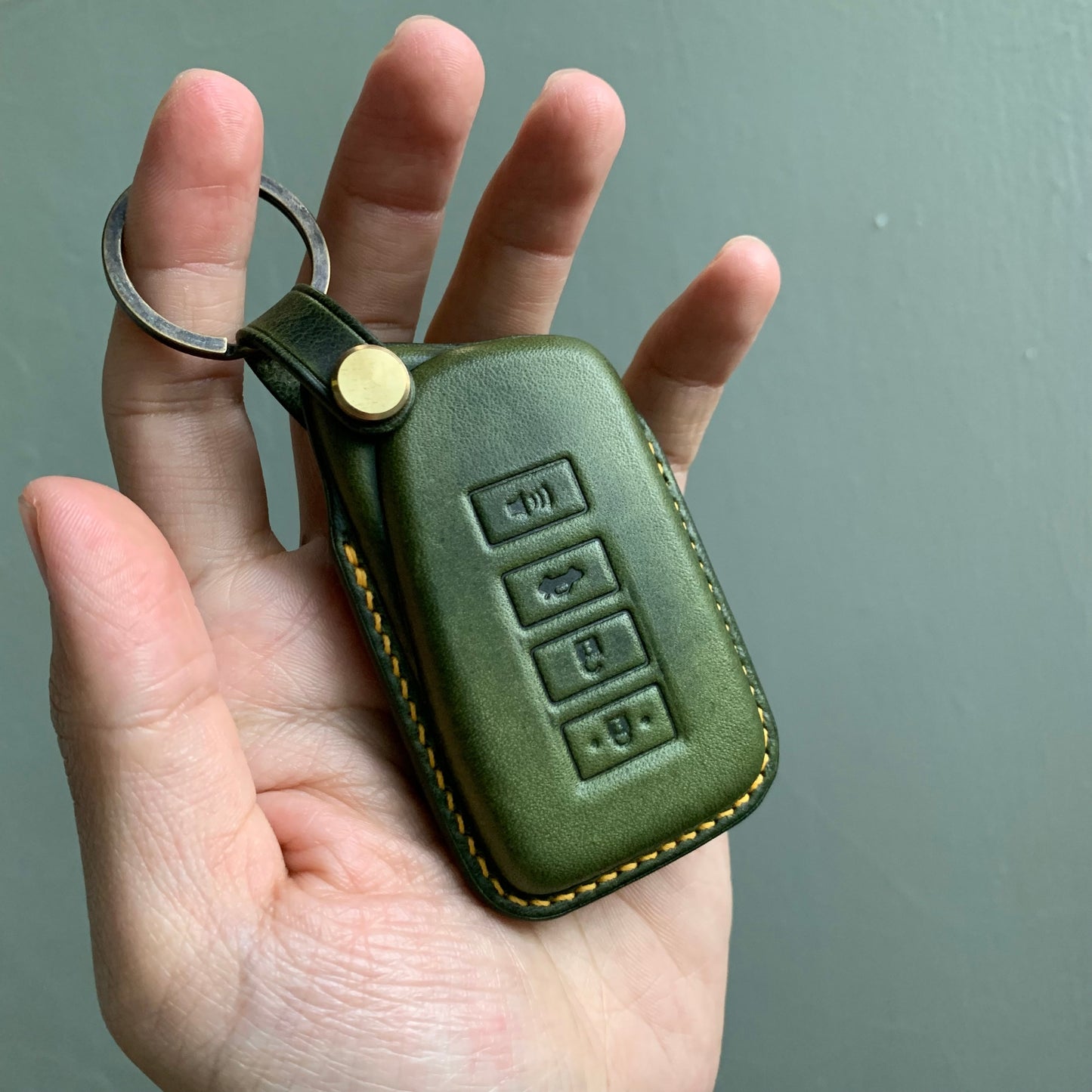 Lexus key fob cover, Wax leather