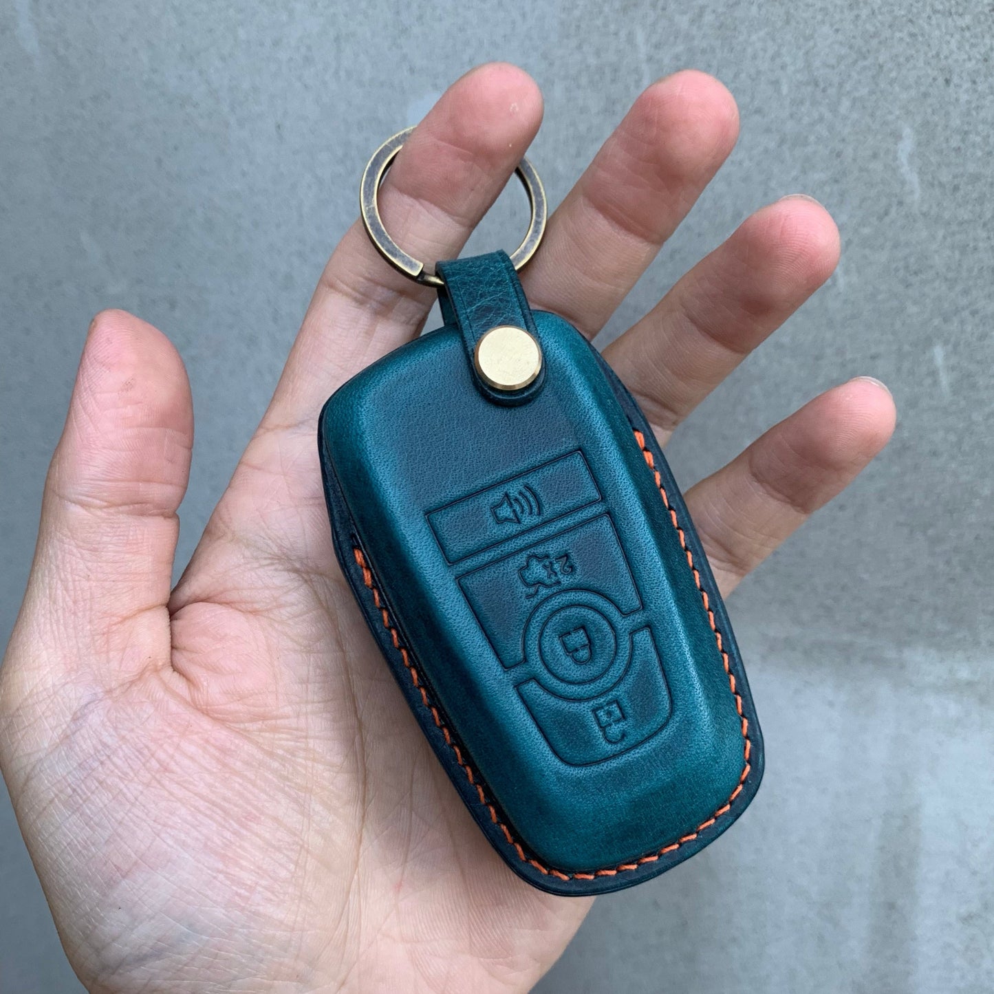 Ford key fob cover, Wax leather