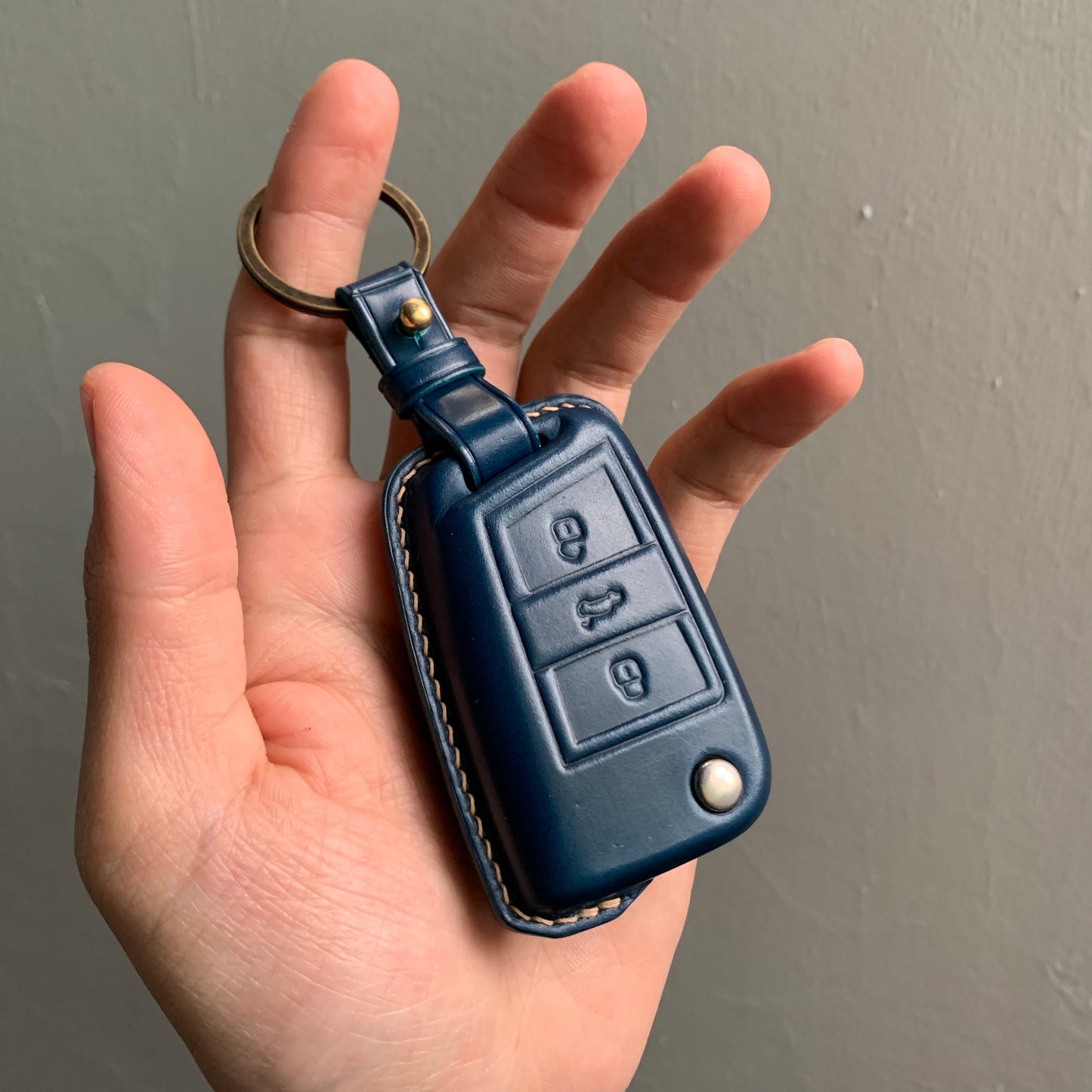 Skoda key fob cover, Shell Cordovan