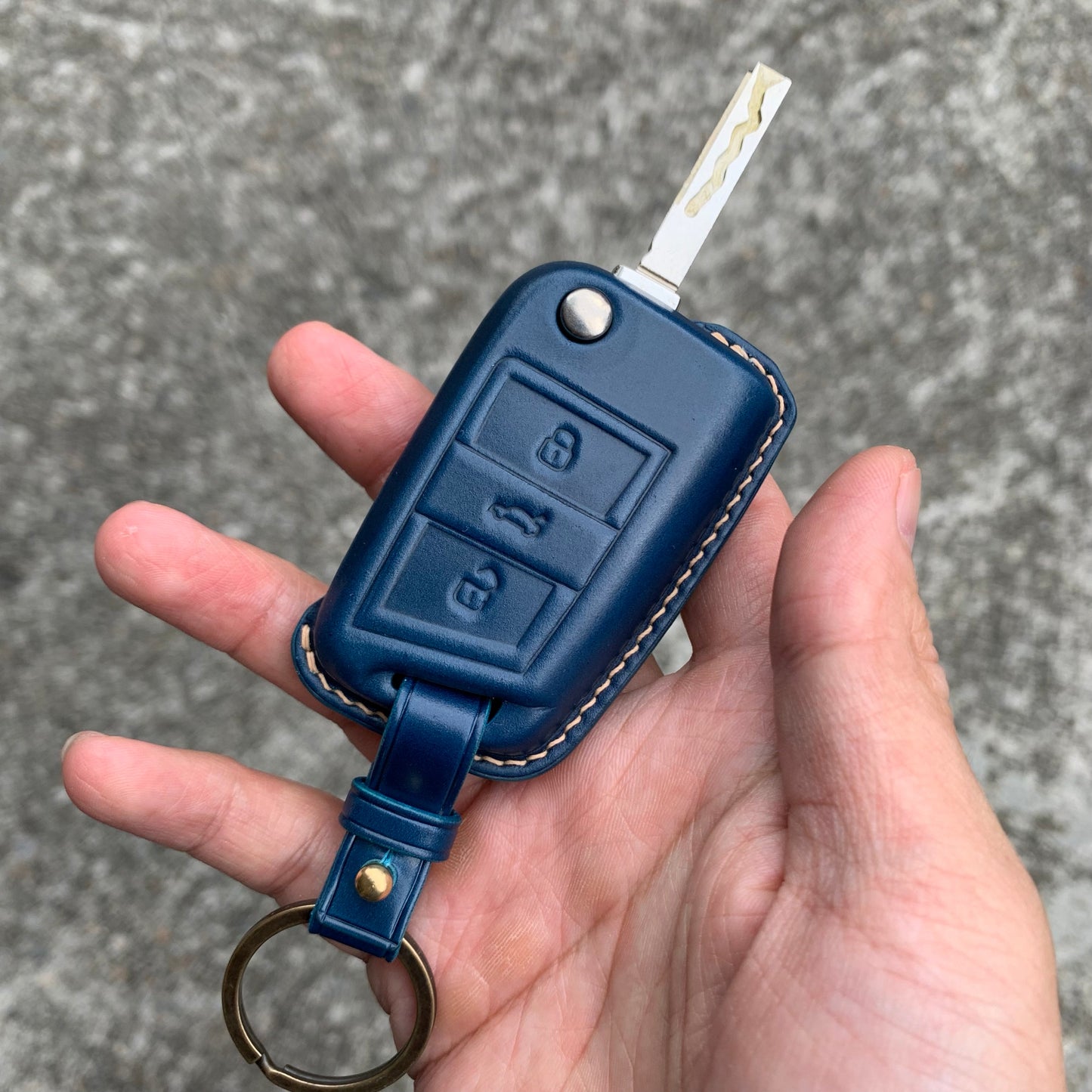 Skoda key fob cover, Shell Cordovan