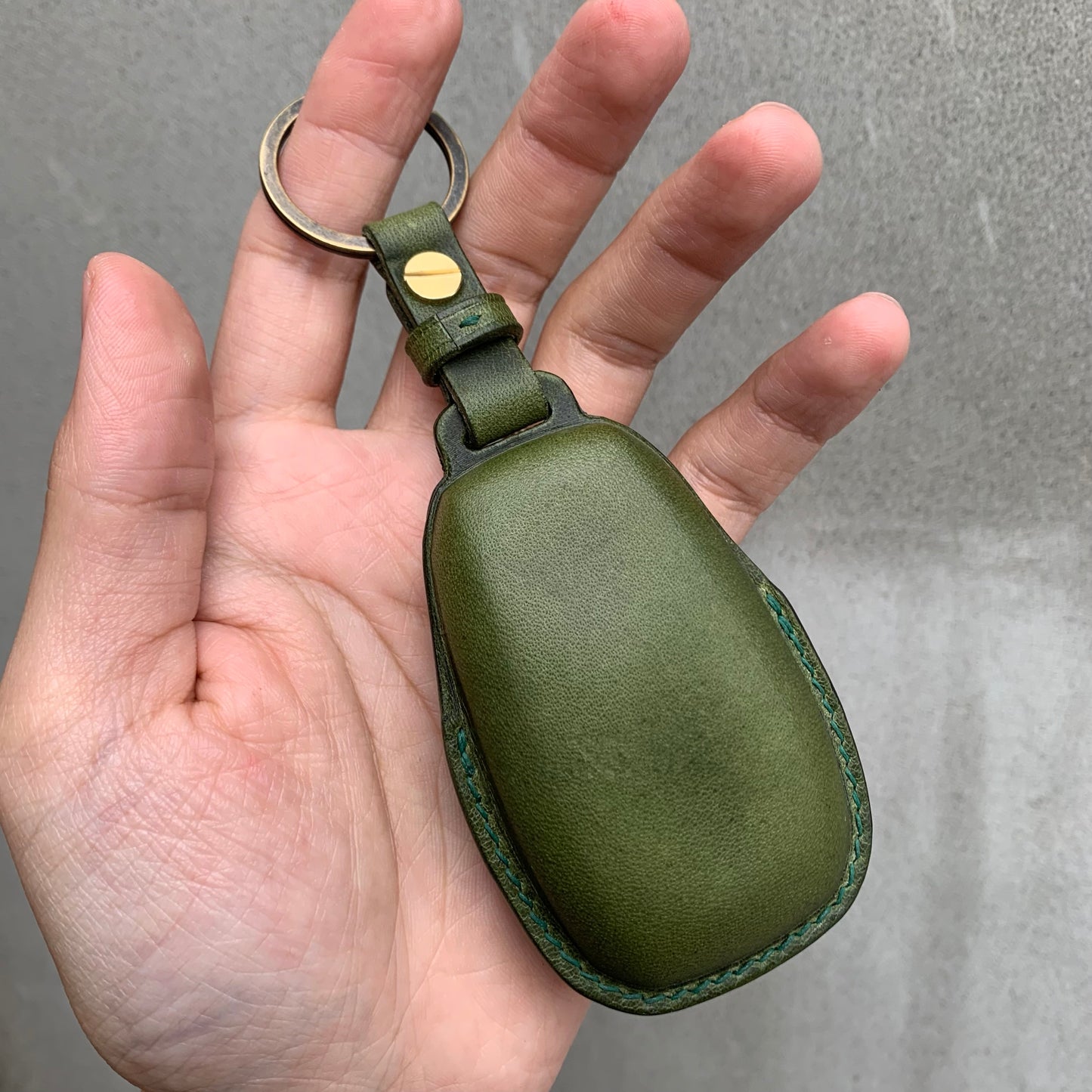 Subaru key fob cover, Wax leather