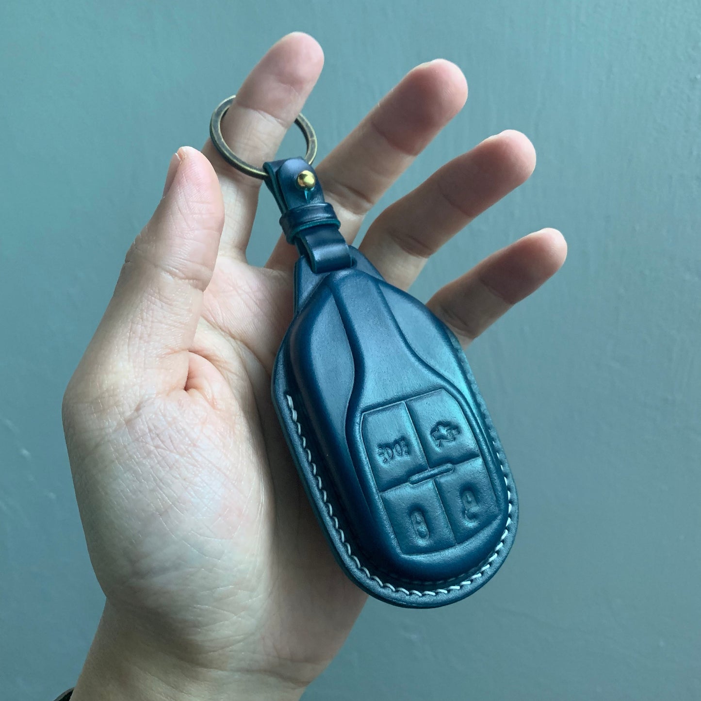 Maserati key fob cover, key case, Shell Cordovan