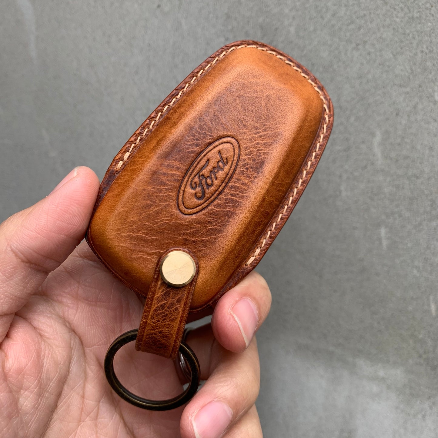 Ford key fob cover, Wax leather