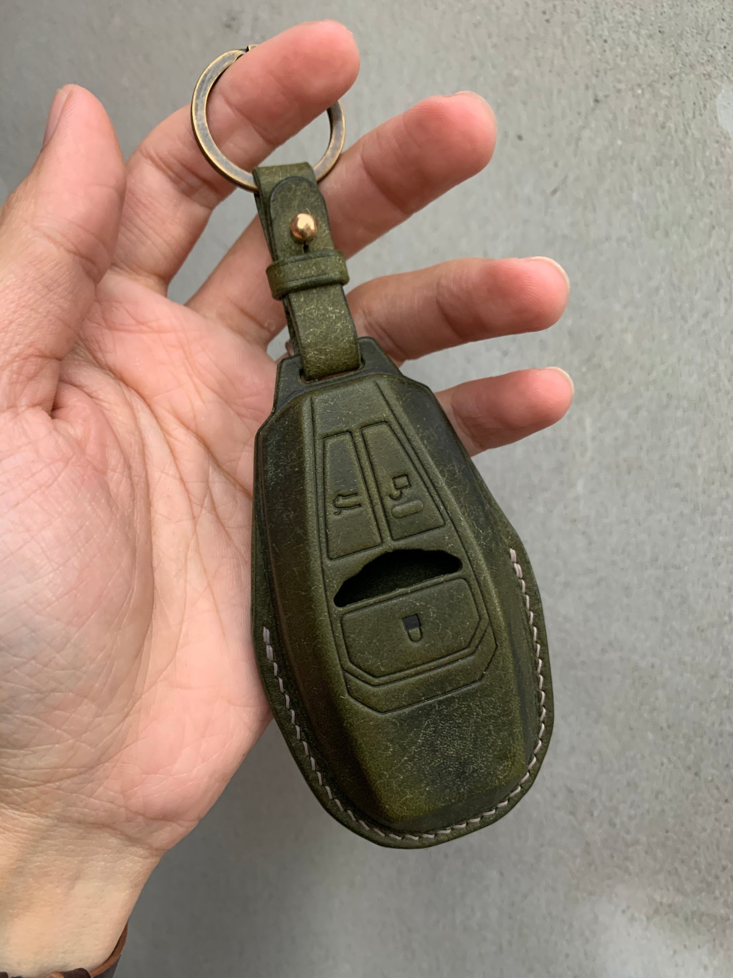 Aston Martin key case, key fob cover, Pueblo leather