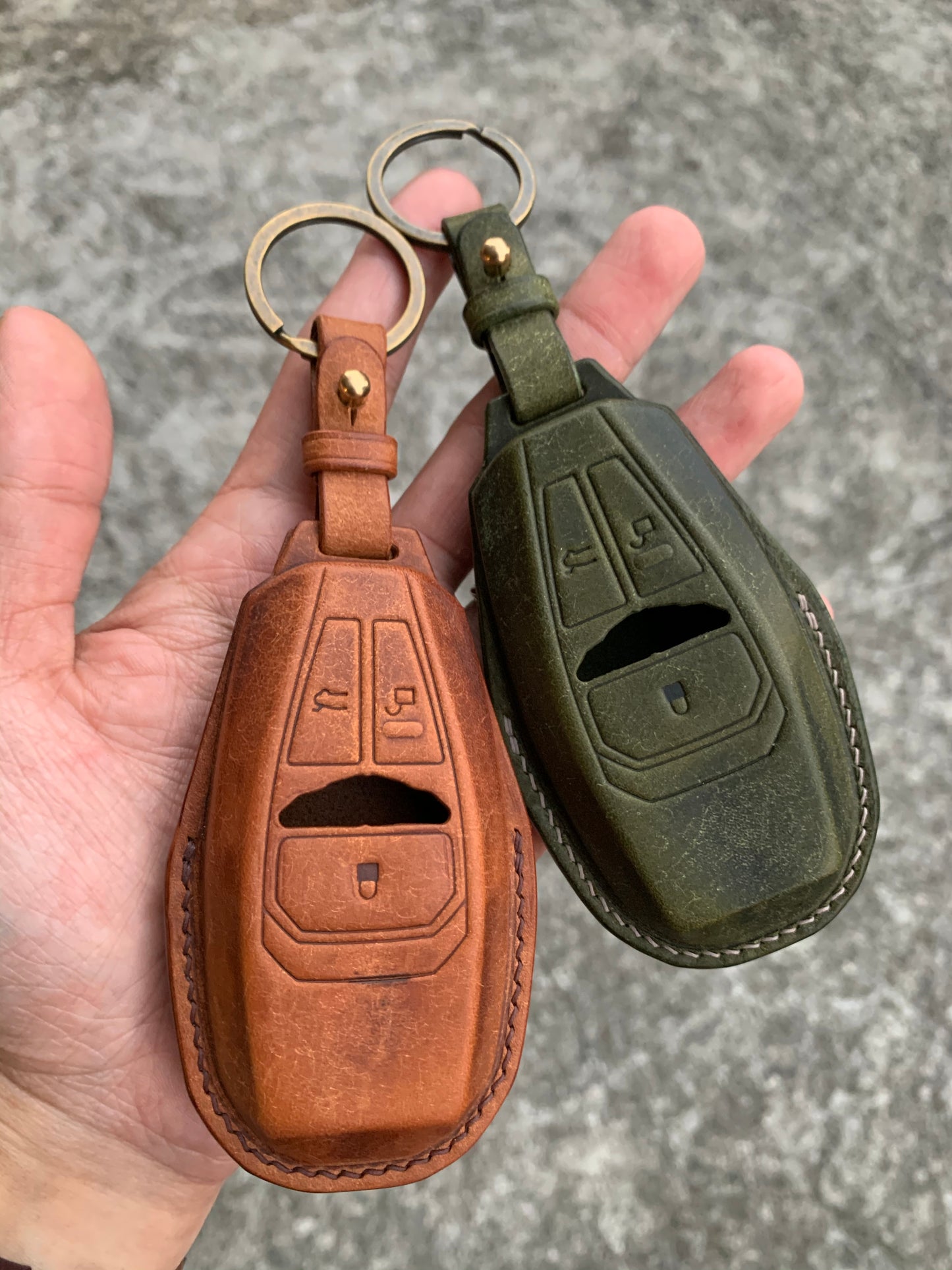 Aston Martin key case, key fob cover, Pueblo leather