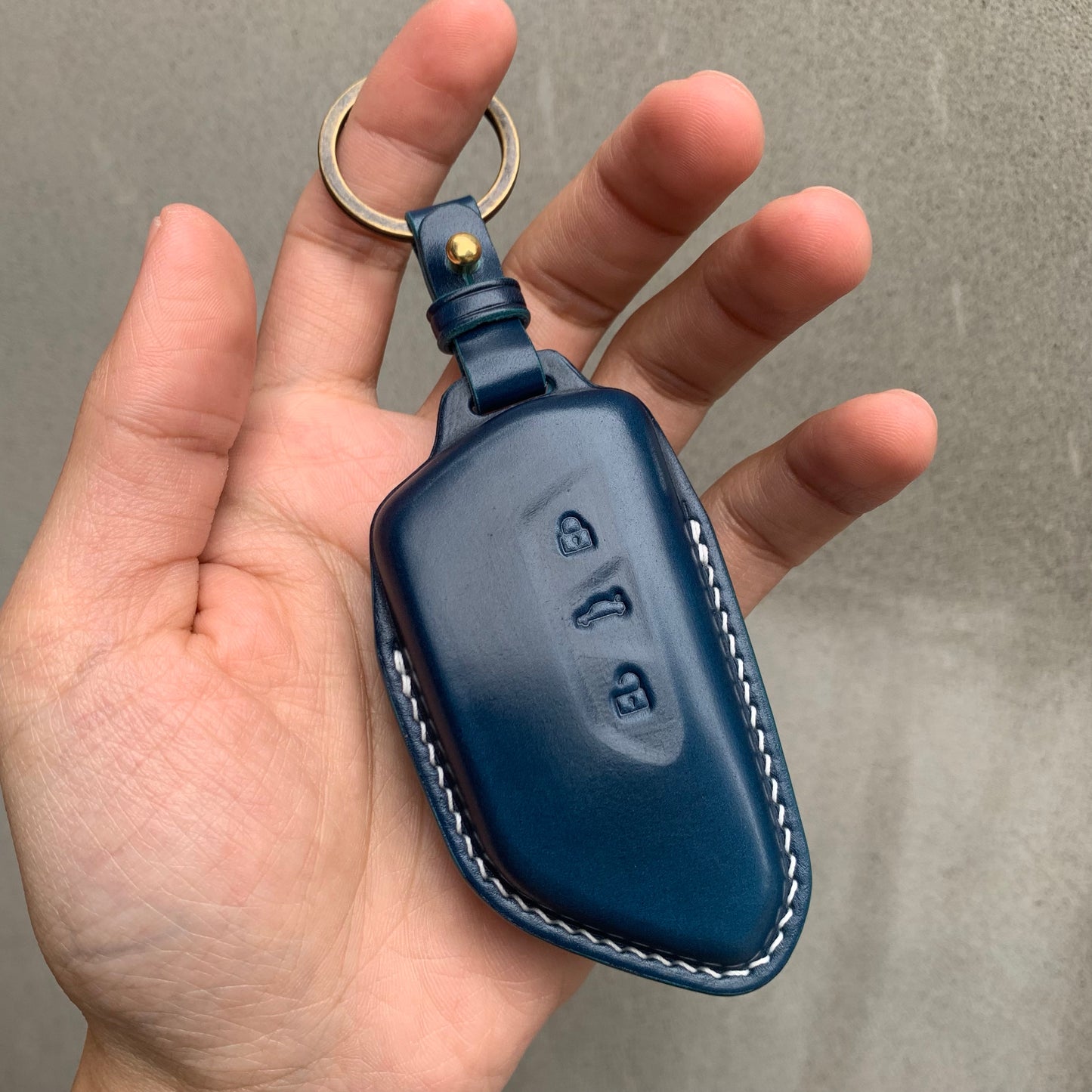 Volkswagen key fob cover, Shell Cordovan, key case