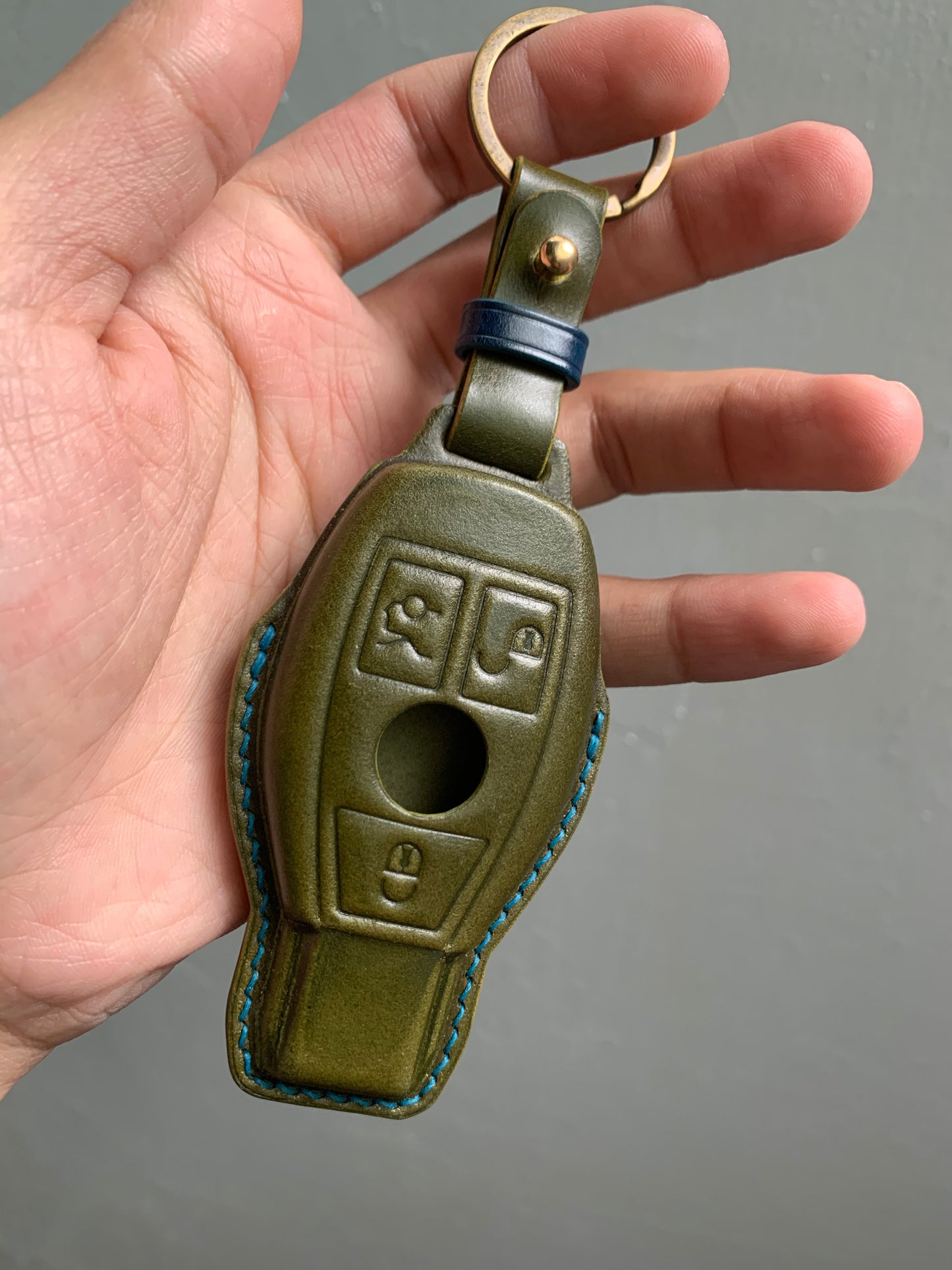 Mercedes-Benz key fob cover, key case, Shell Cordovan