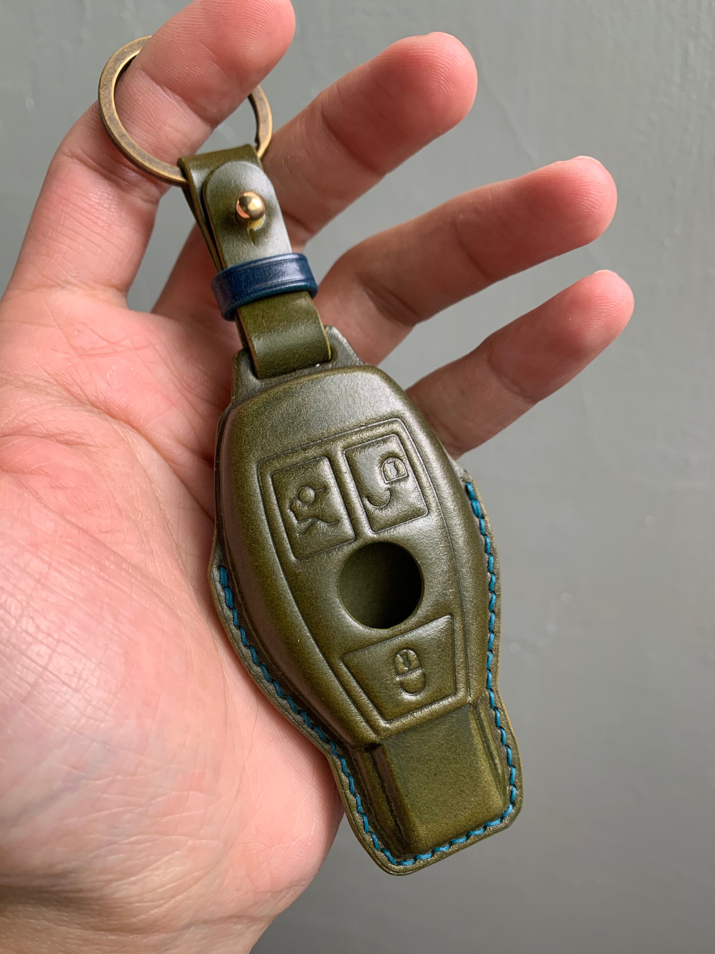 Mercedes-Benz key fob cover, key case, Shell Cordovan