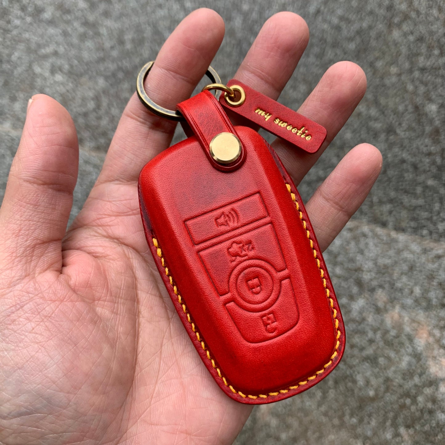 Ford key fob cover, Wax leather