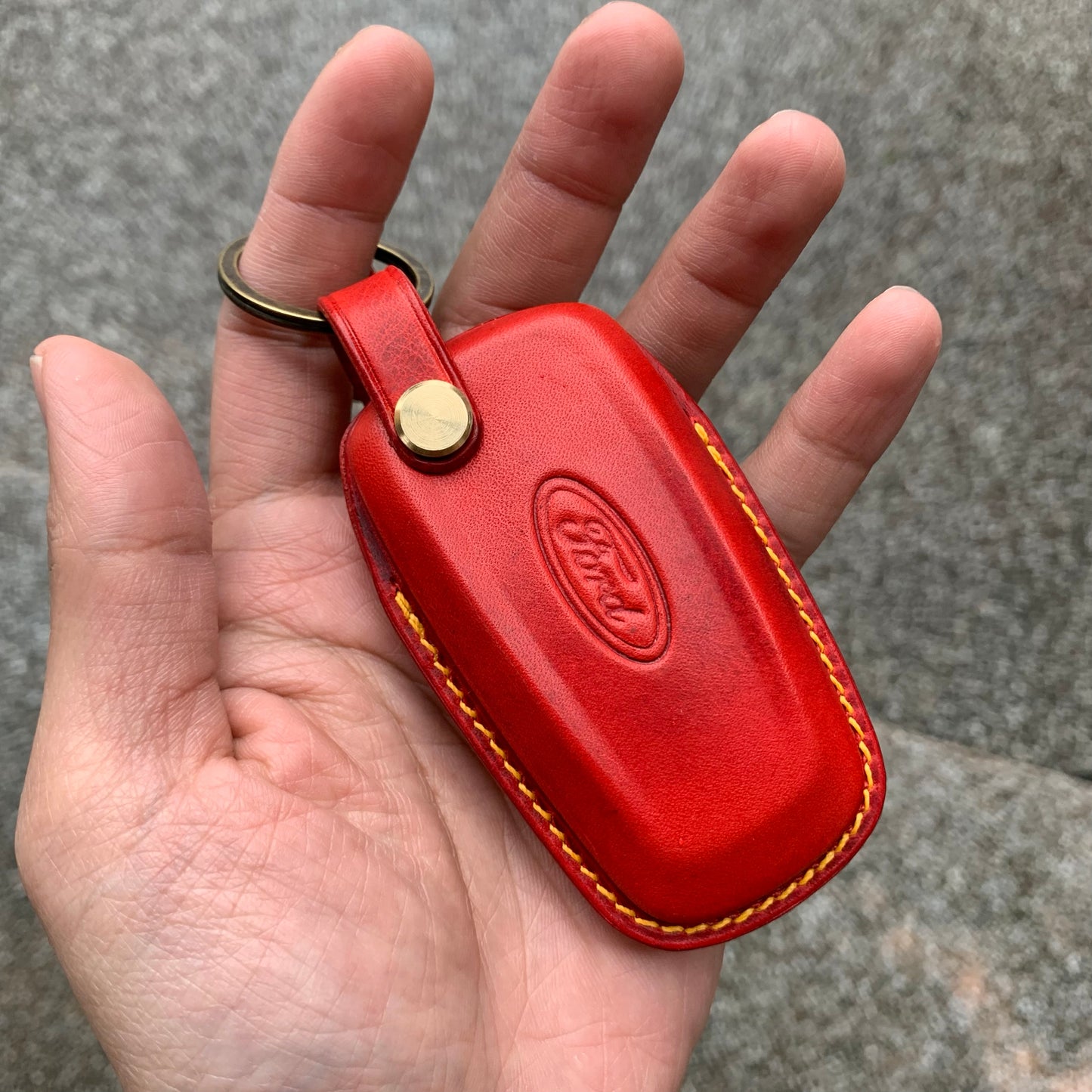 Ford key fob cover, Wax leather