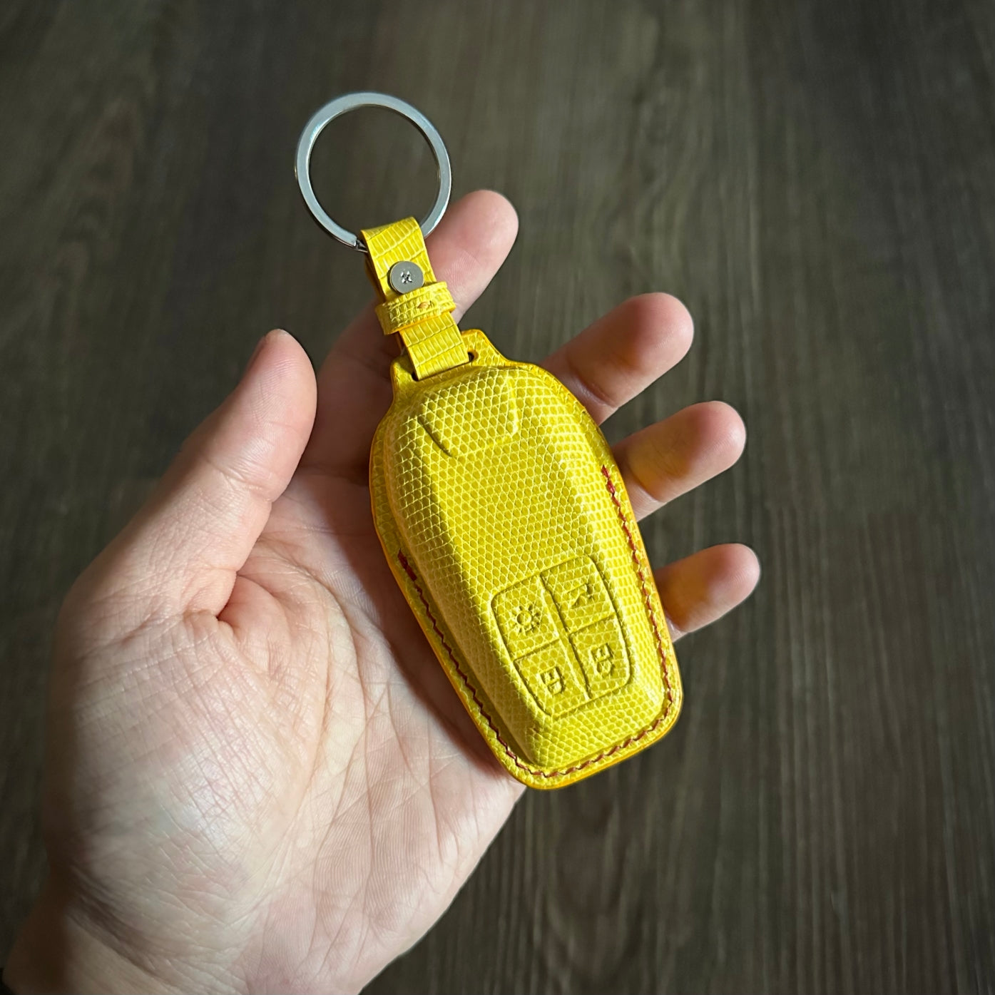 Ferrari key fob cover, Ferrari Leather key case, Lizard leather