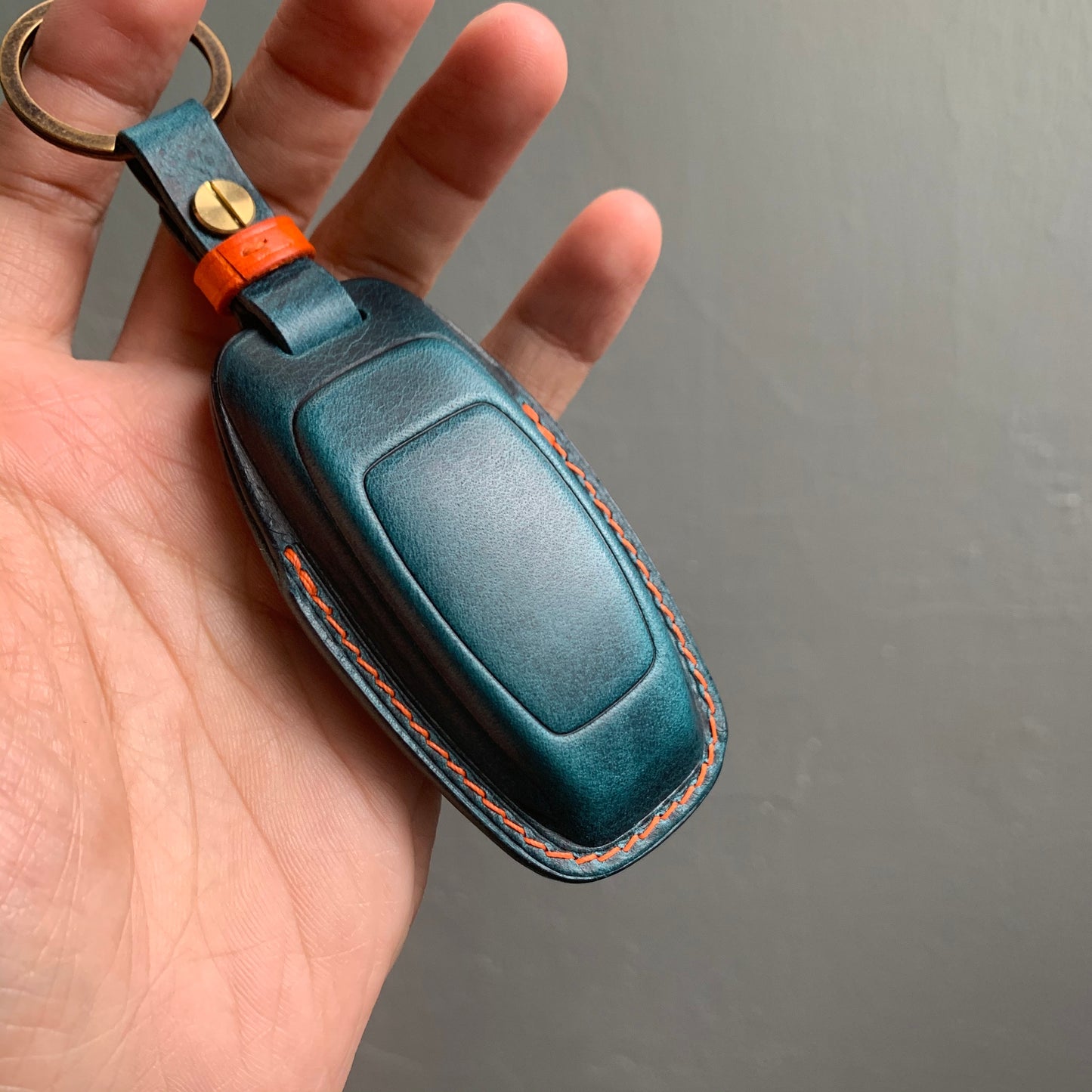 Audi key fob cover, Wax leather
