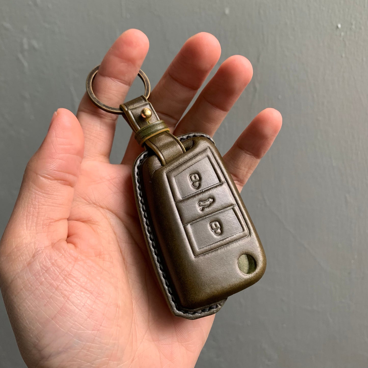 Volkswagen key fob cover, Shell Cordovan, key case