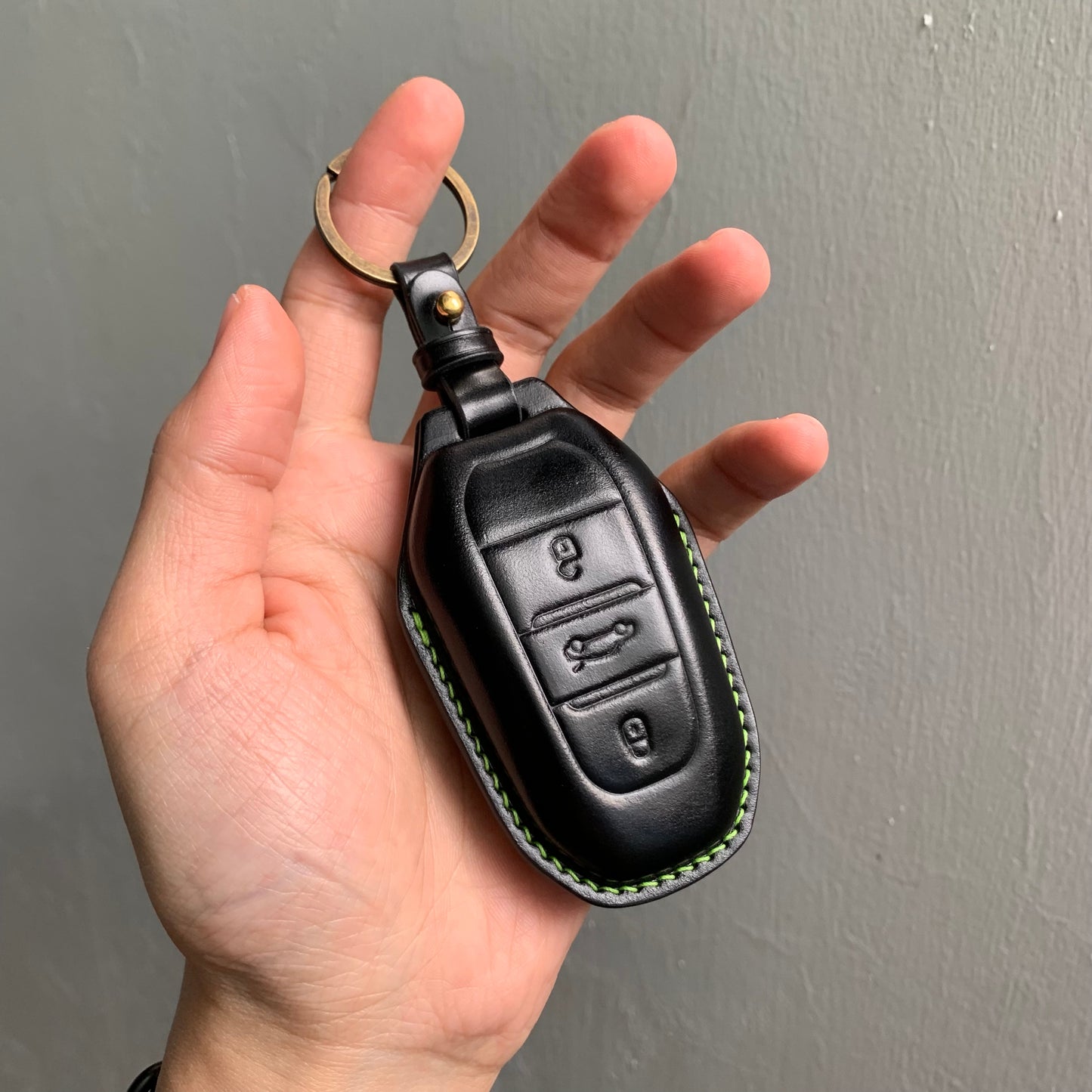 Peugeot key fob cover, Shell Cordovan