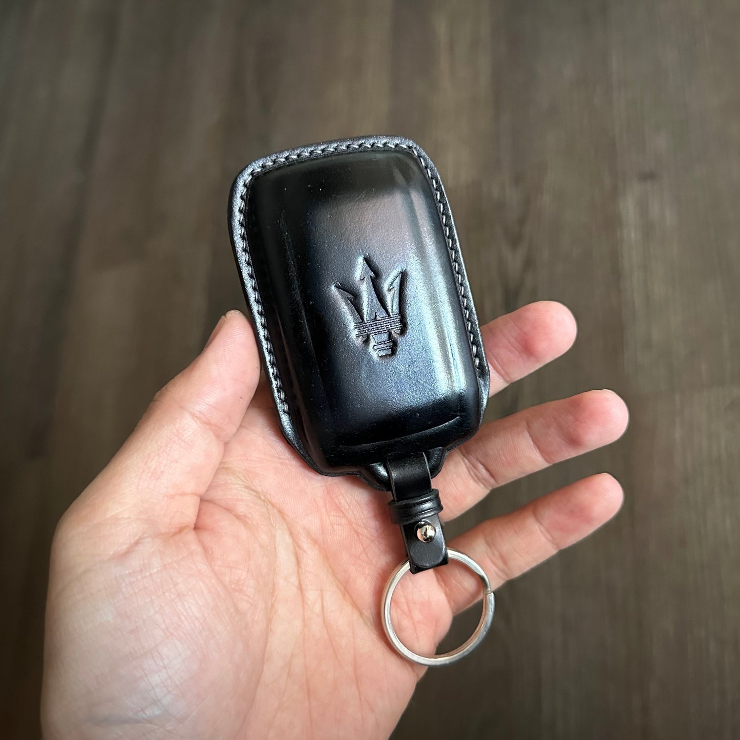Maserati key fob cover, key case, Shell Cordovan