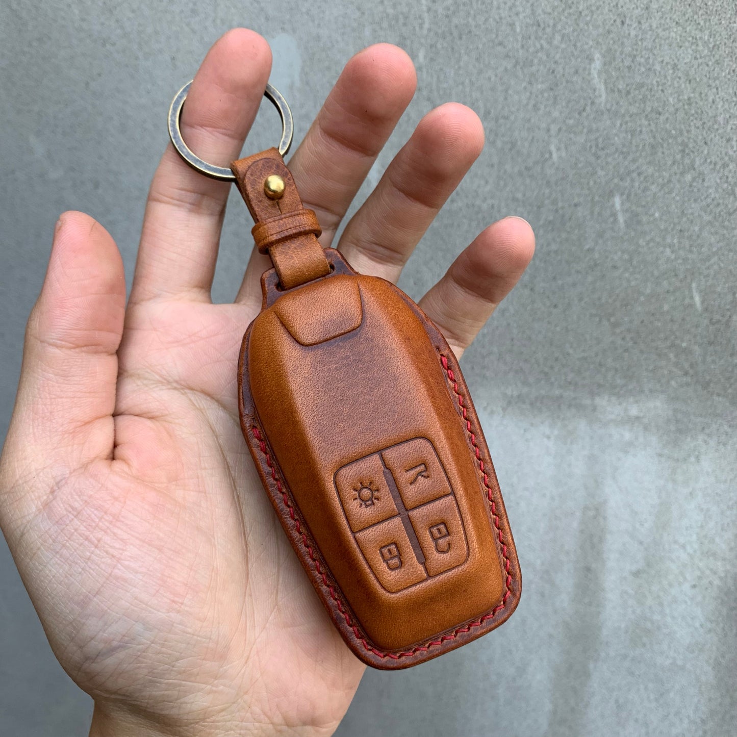 Ferrari key fob cover, key case, Wax leather