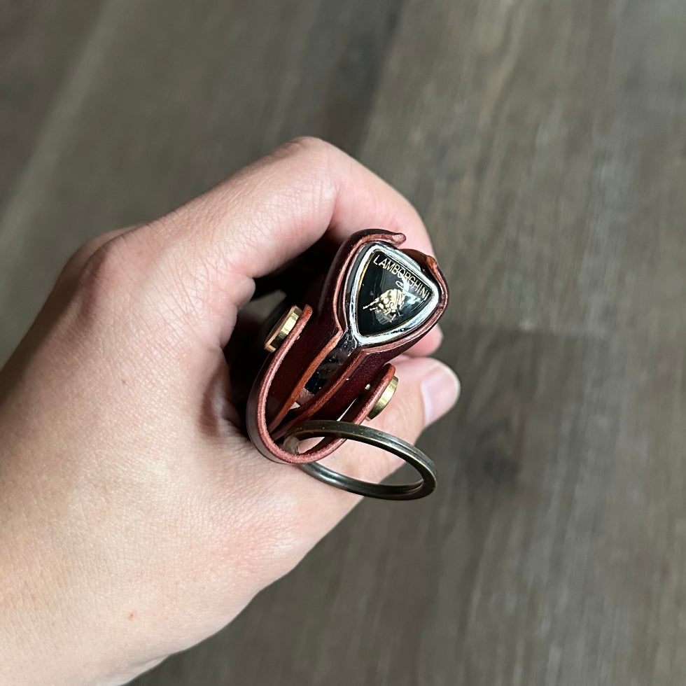 Lamborghini key fob cover, Shell Cordovan