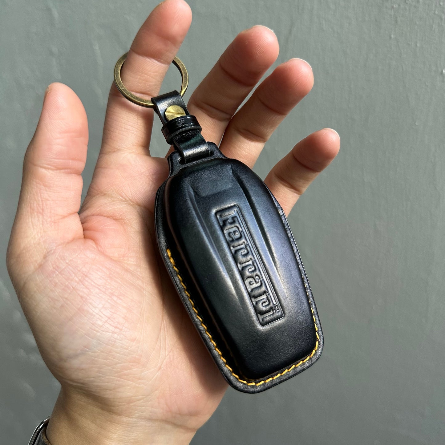 Ferrari key fob cover, key case Shell Cordovan