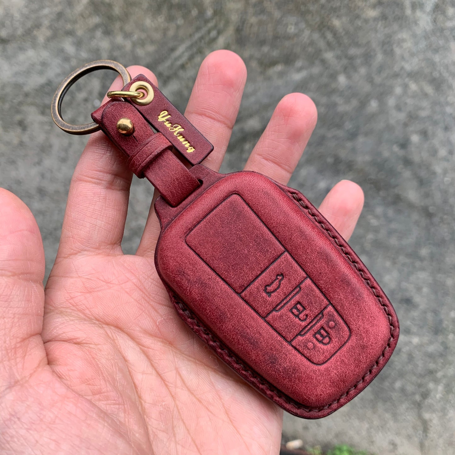 Toyota key fob cover, Pueblo leather