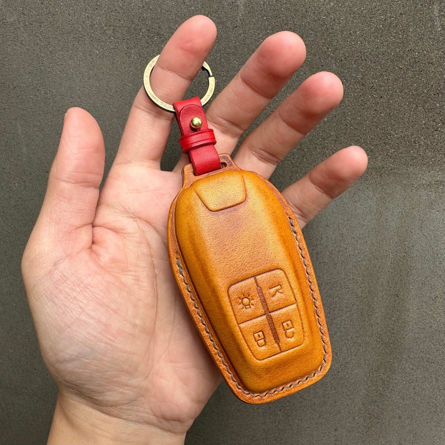 Ferrari key fob cover, key case, Wax leather