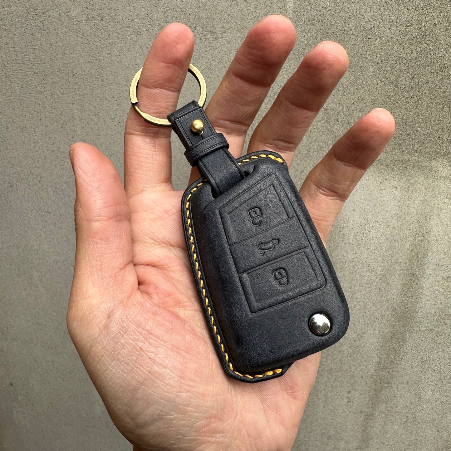 Volkswagen key fob, Pueblo leather key case