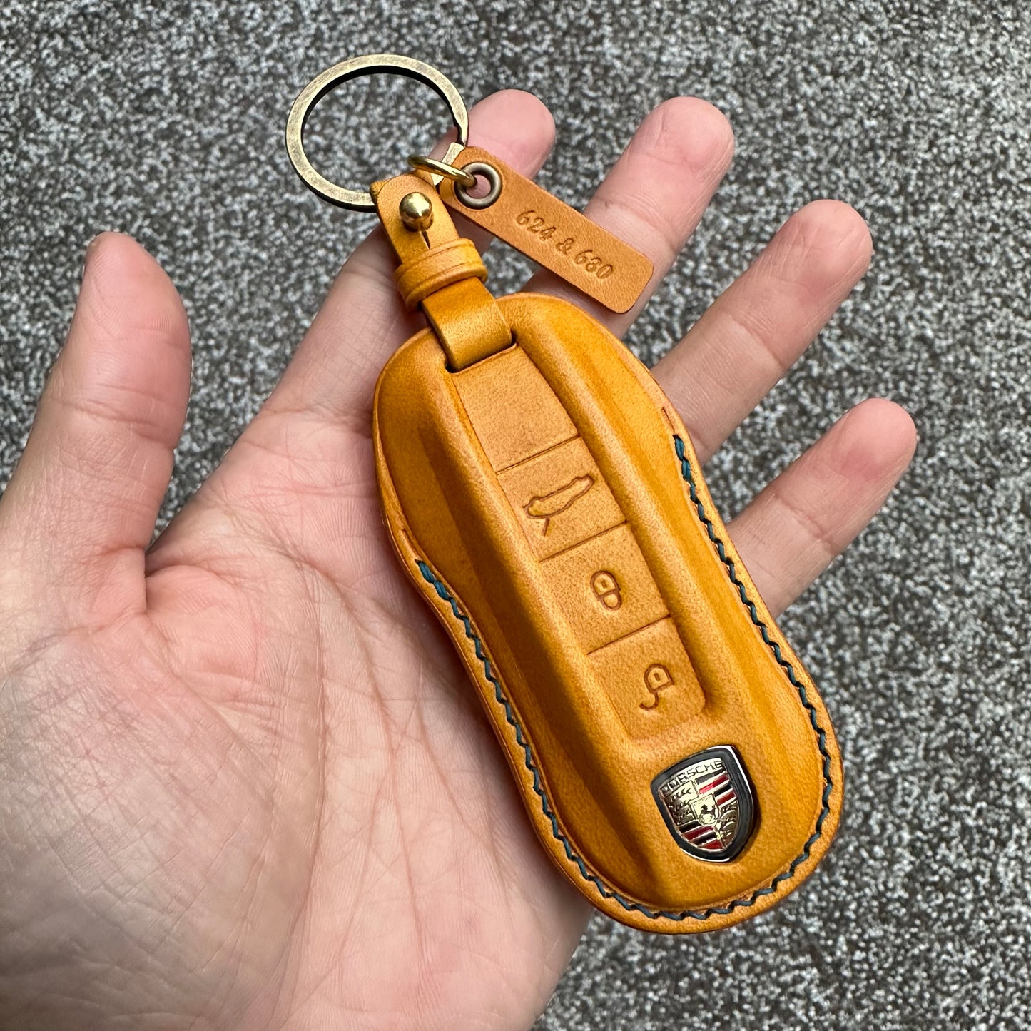 Porsche key fob cover, Buttero Leather