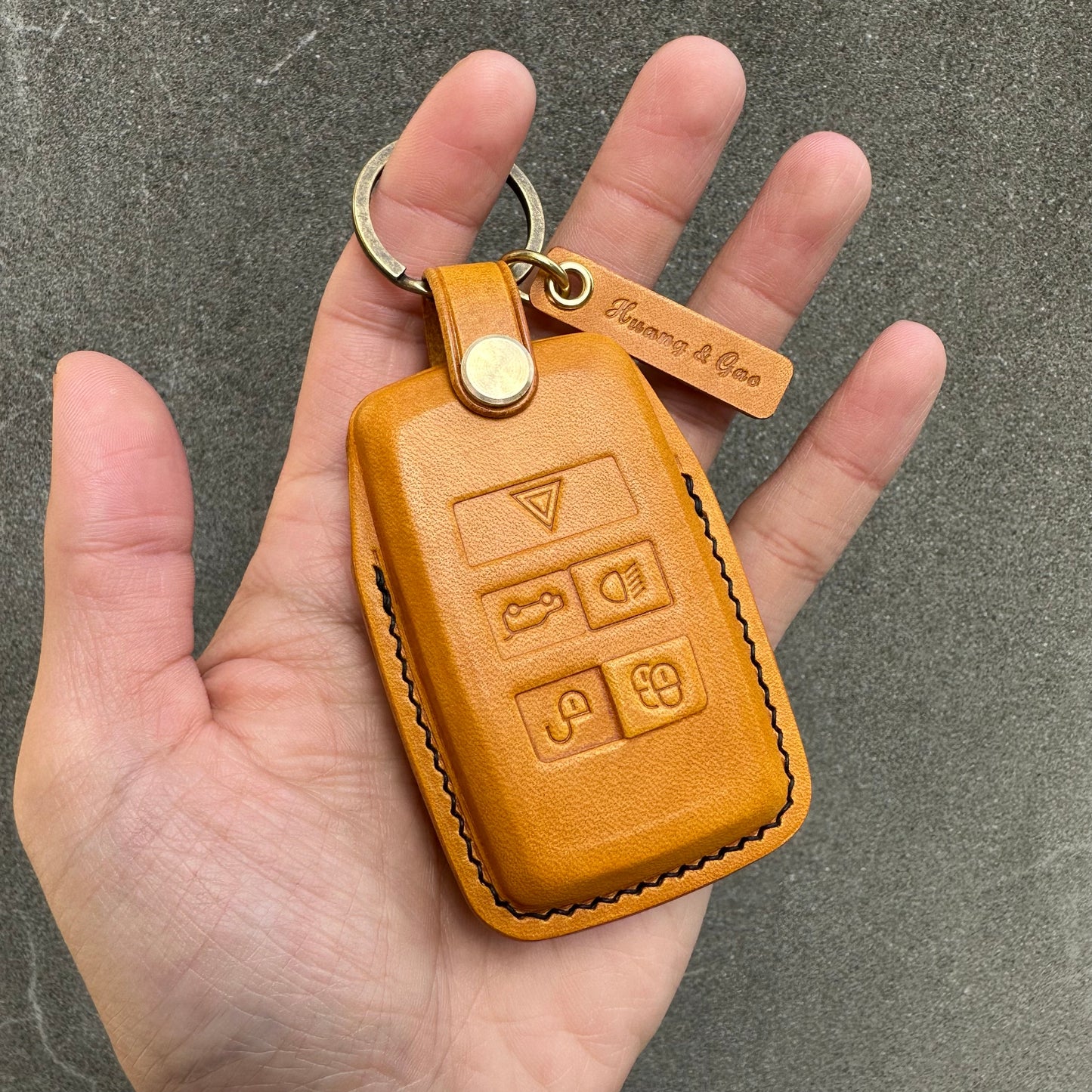Jaguar key fob cover, Buttero Leather