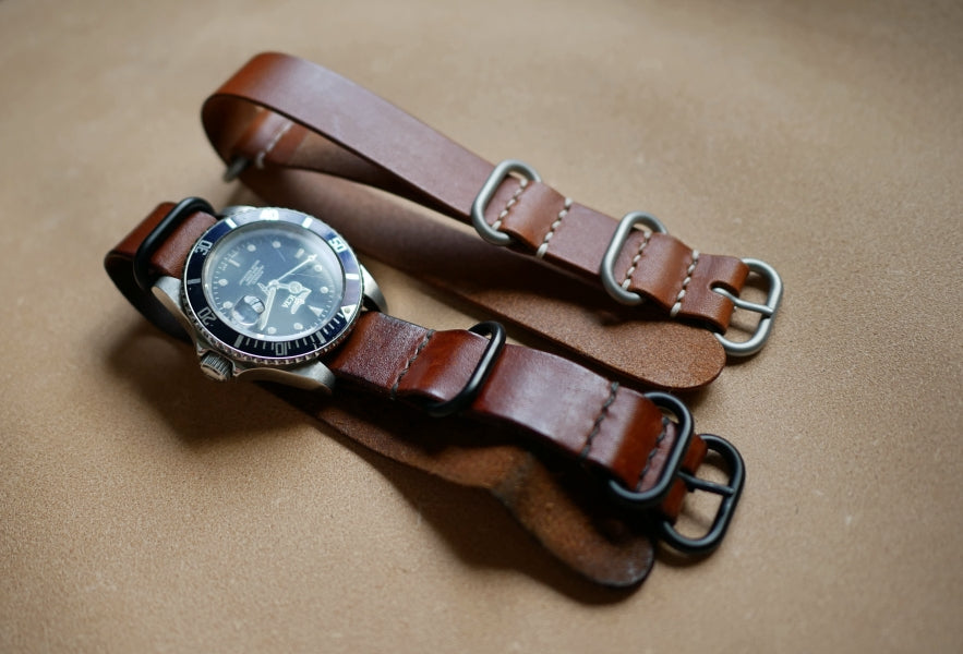 Buttero Leather NATO strap, leather zulu strap