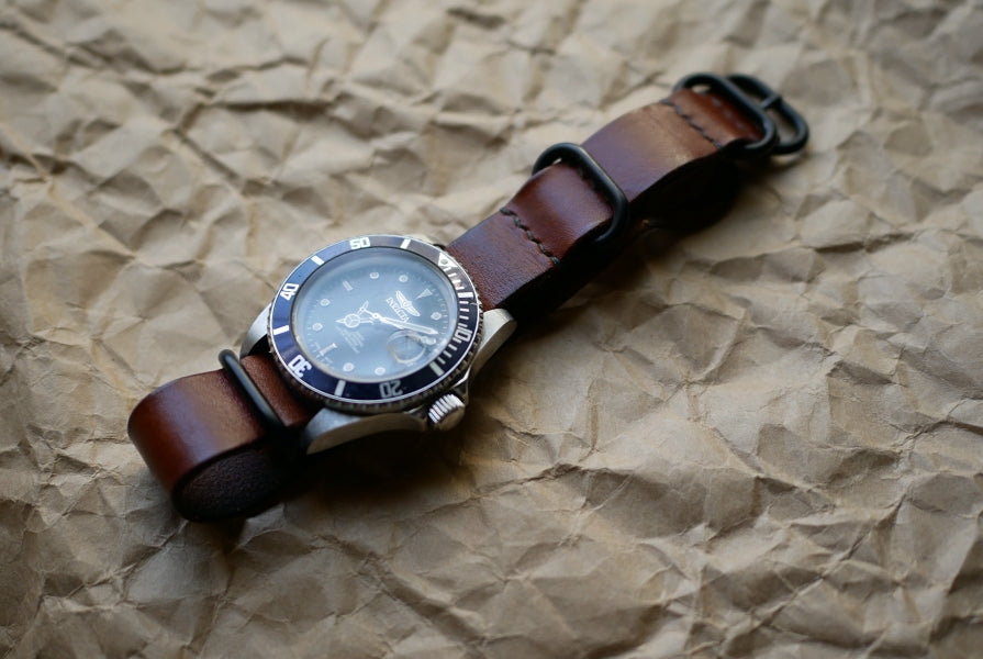 Buttero Leather NATO strap, leather zulu strap