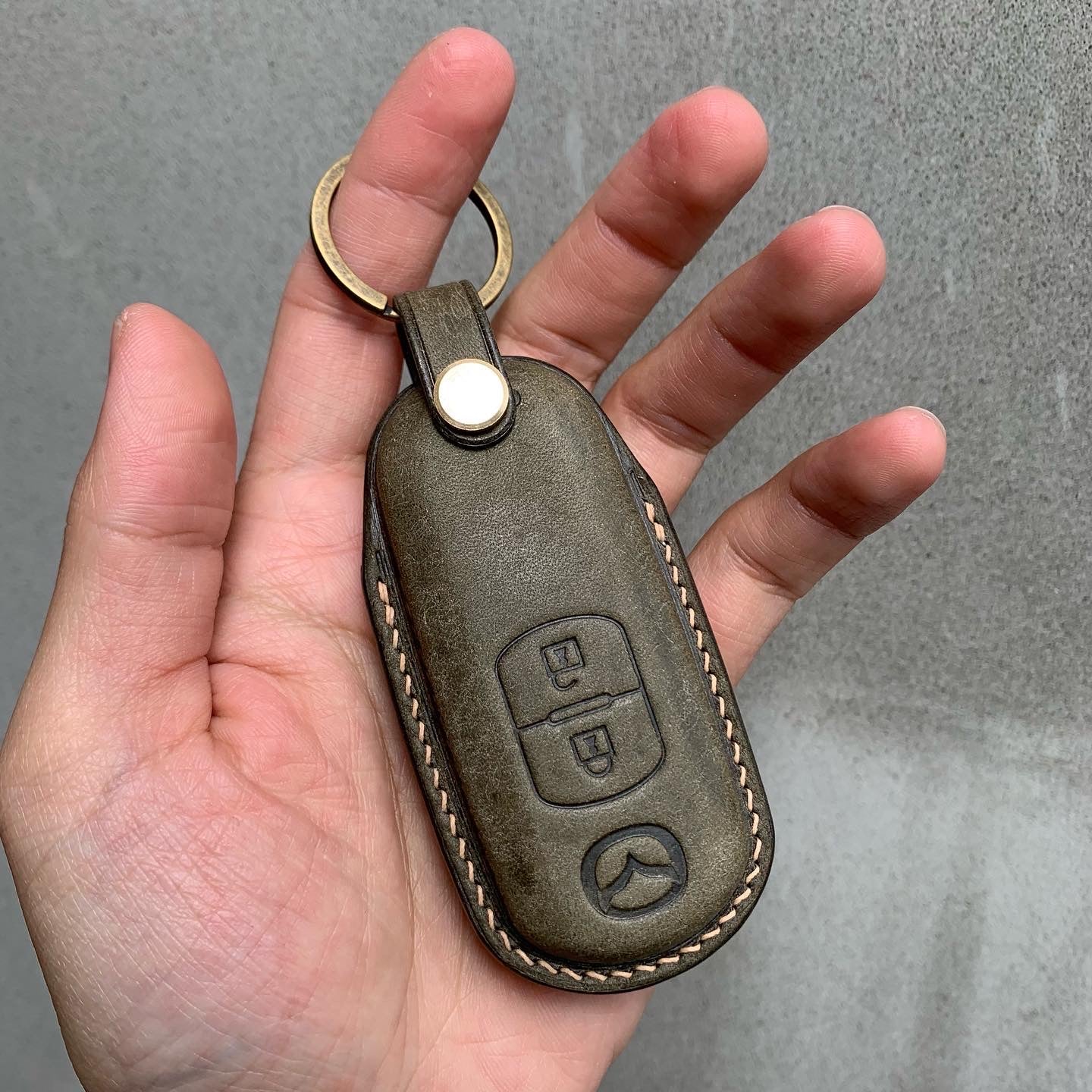 Mazda key fob cover, Pueblo leather