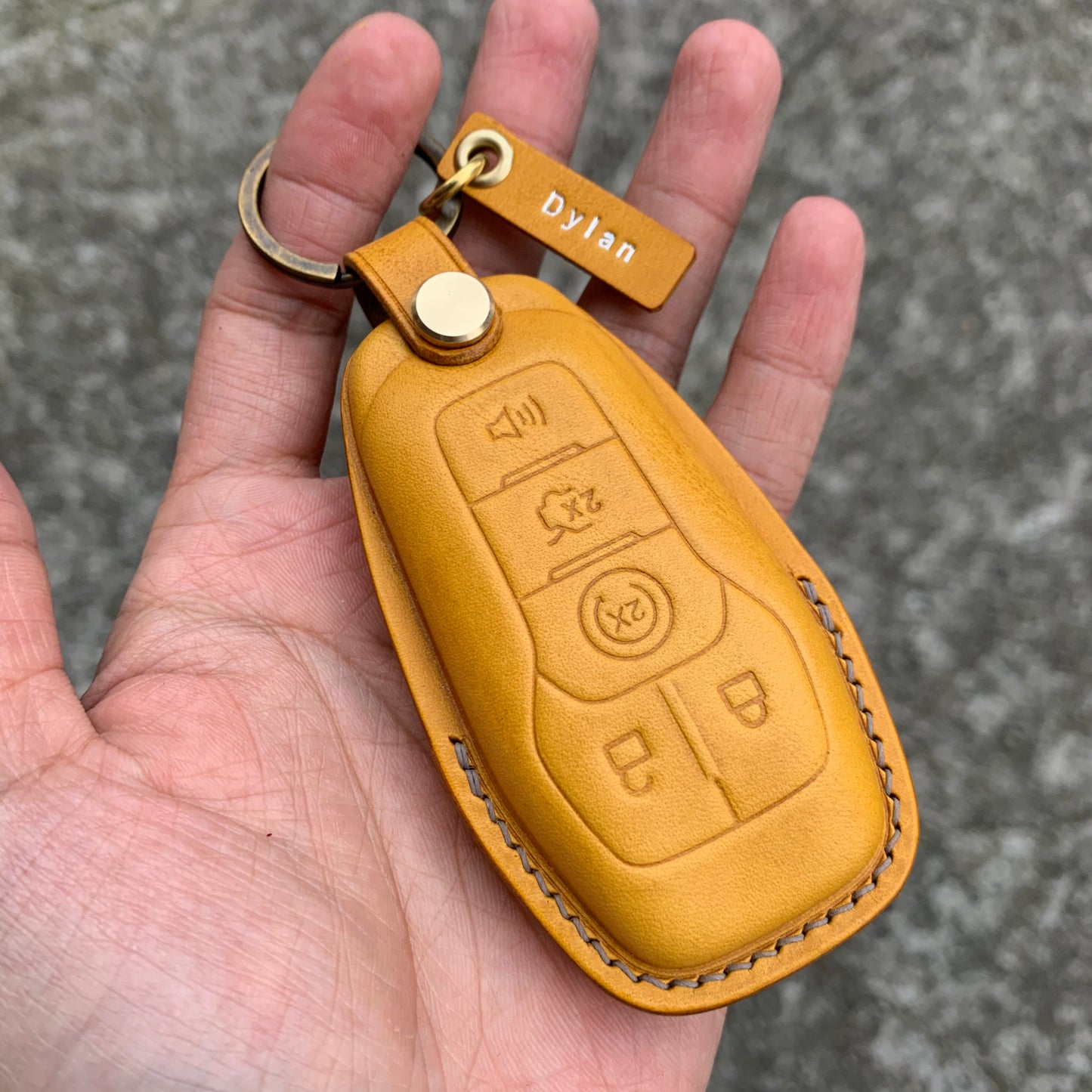 Ford Mustang key fob cover, Buttero Leather