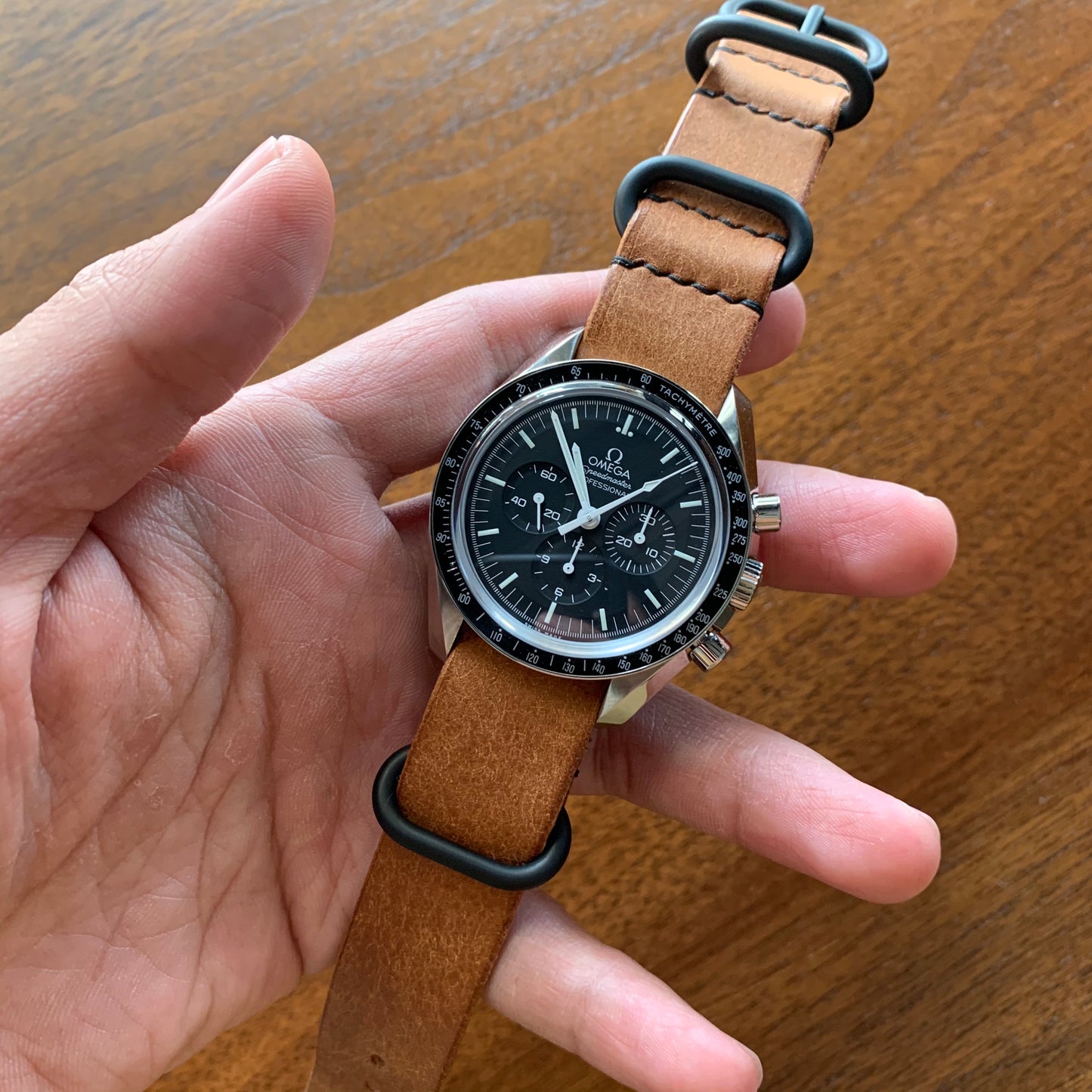 Pueblo Leather NATO strap, leather zulu strap