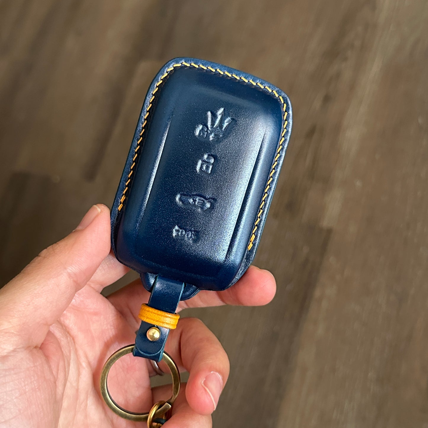 Maserati key fob cover, key case, Shell Cordovan