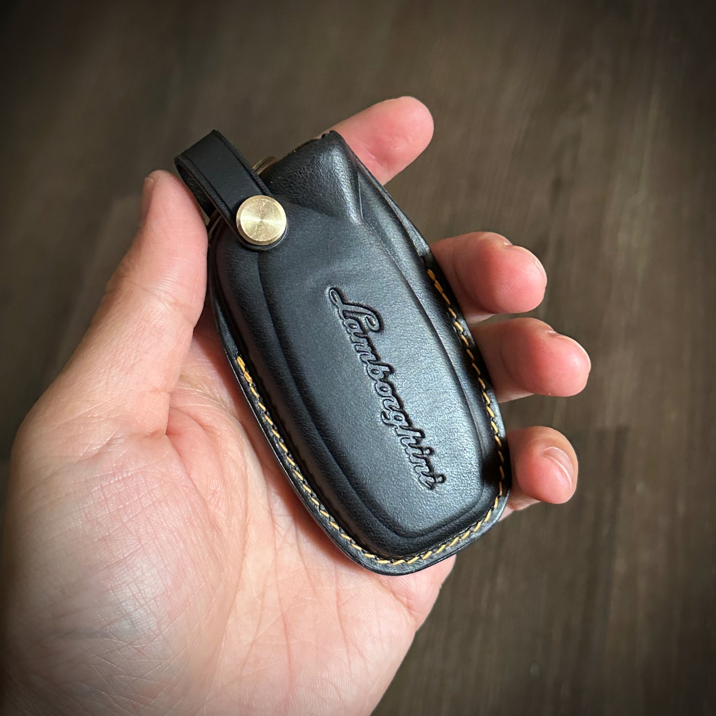 Lamborghini key fob cover, Luxury Anniversary & Birthday Gift, Italian Wax leather