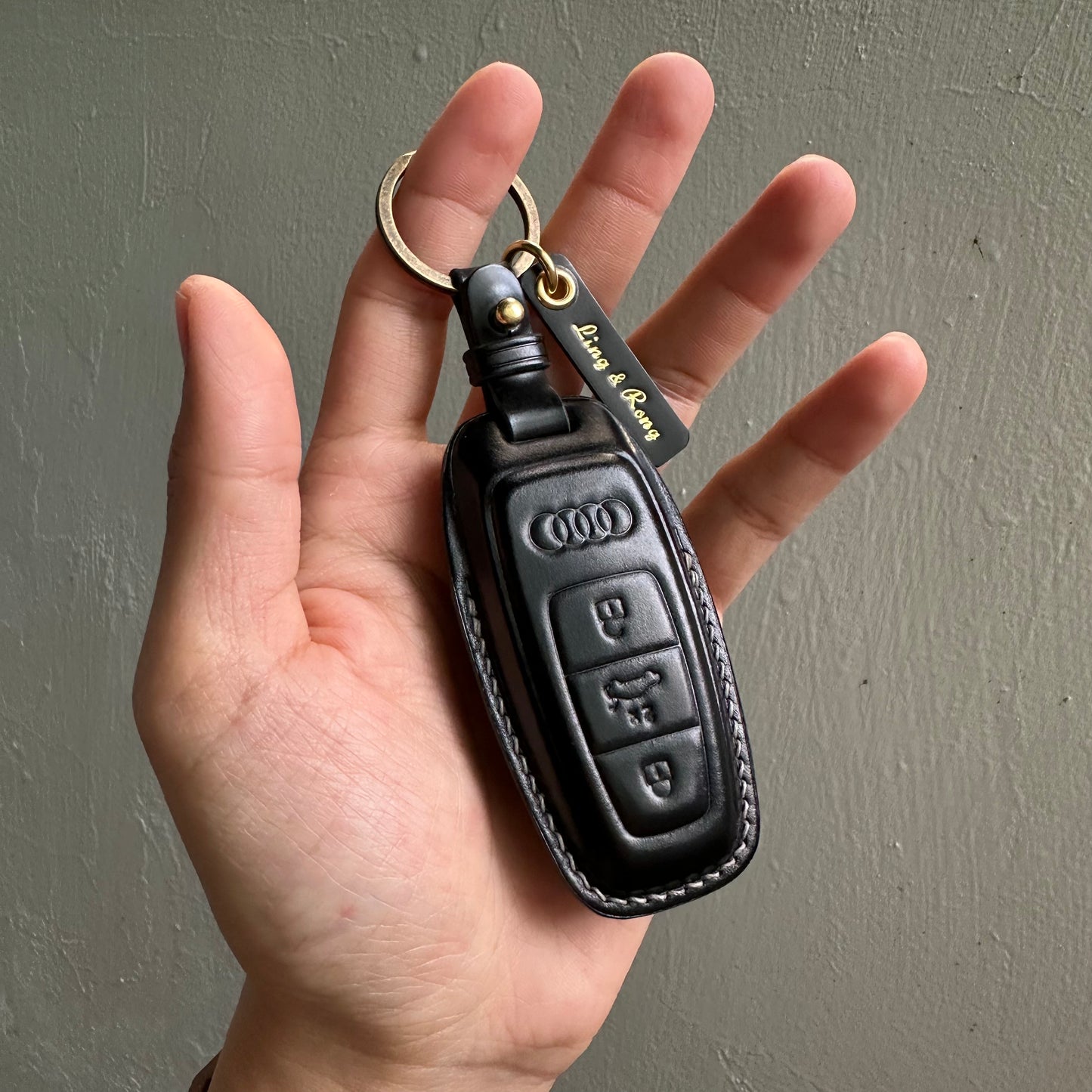 Audi key fob cover, Shell Cordovan