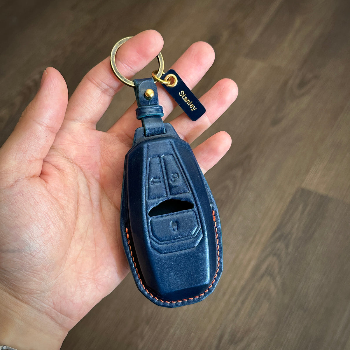 Aston Martin key fob cover, key case, Shell Cordovan