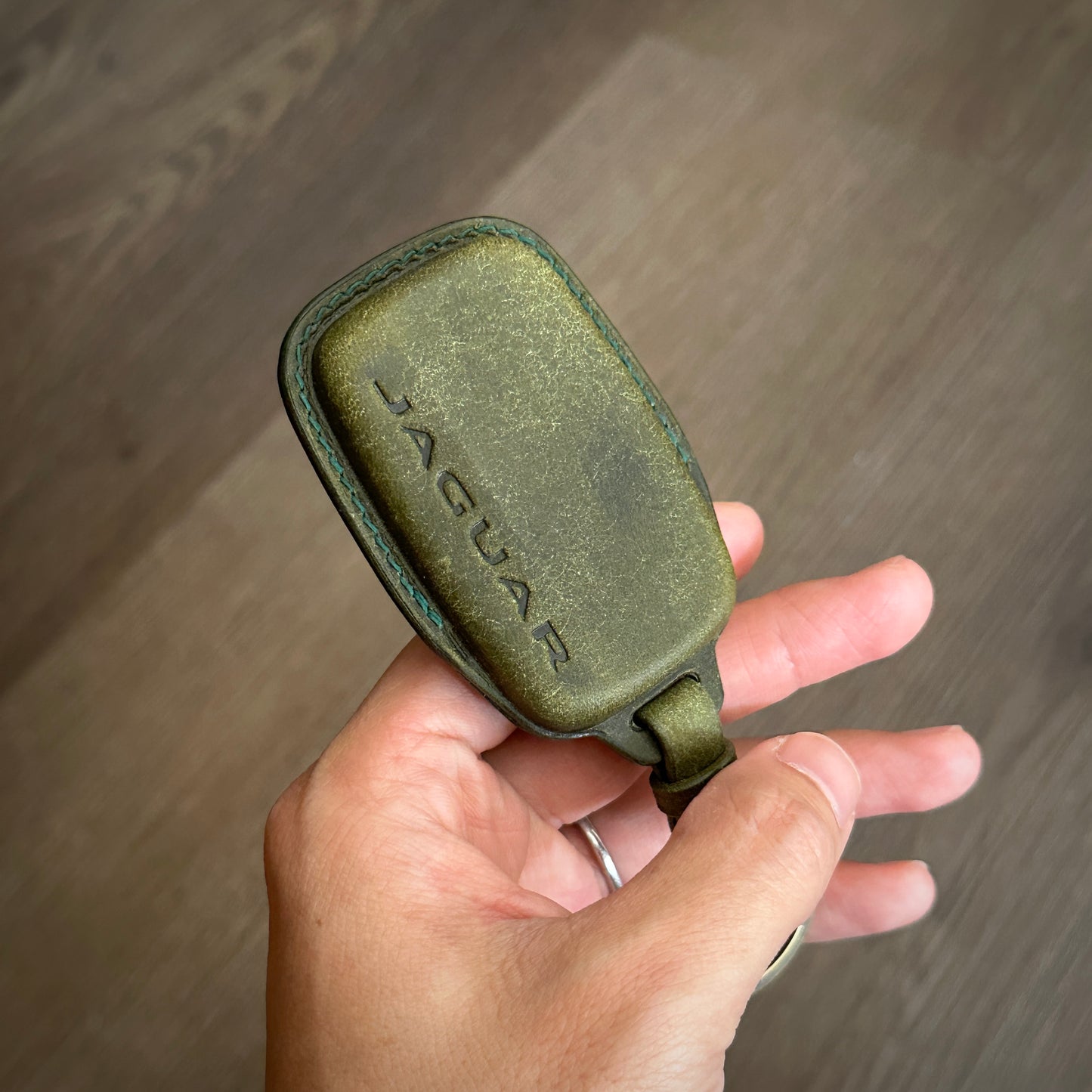 Jaguar key case, Pueblo leather