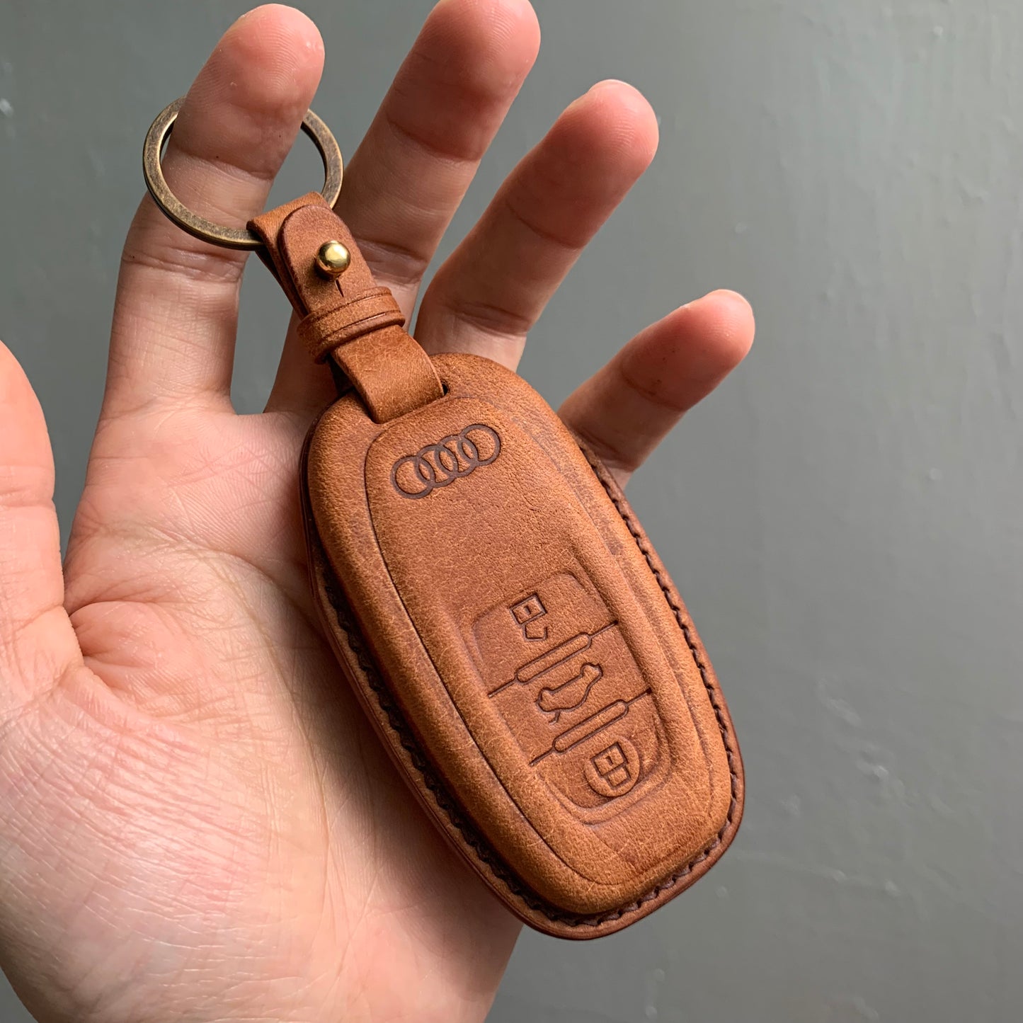 Audi key fob cover, Pueblo leather