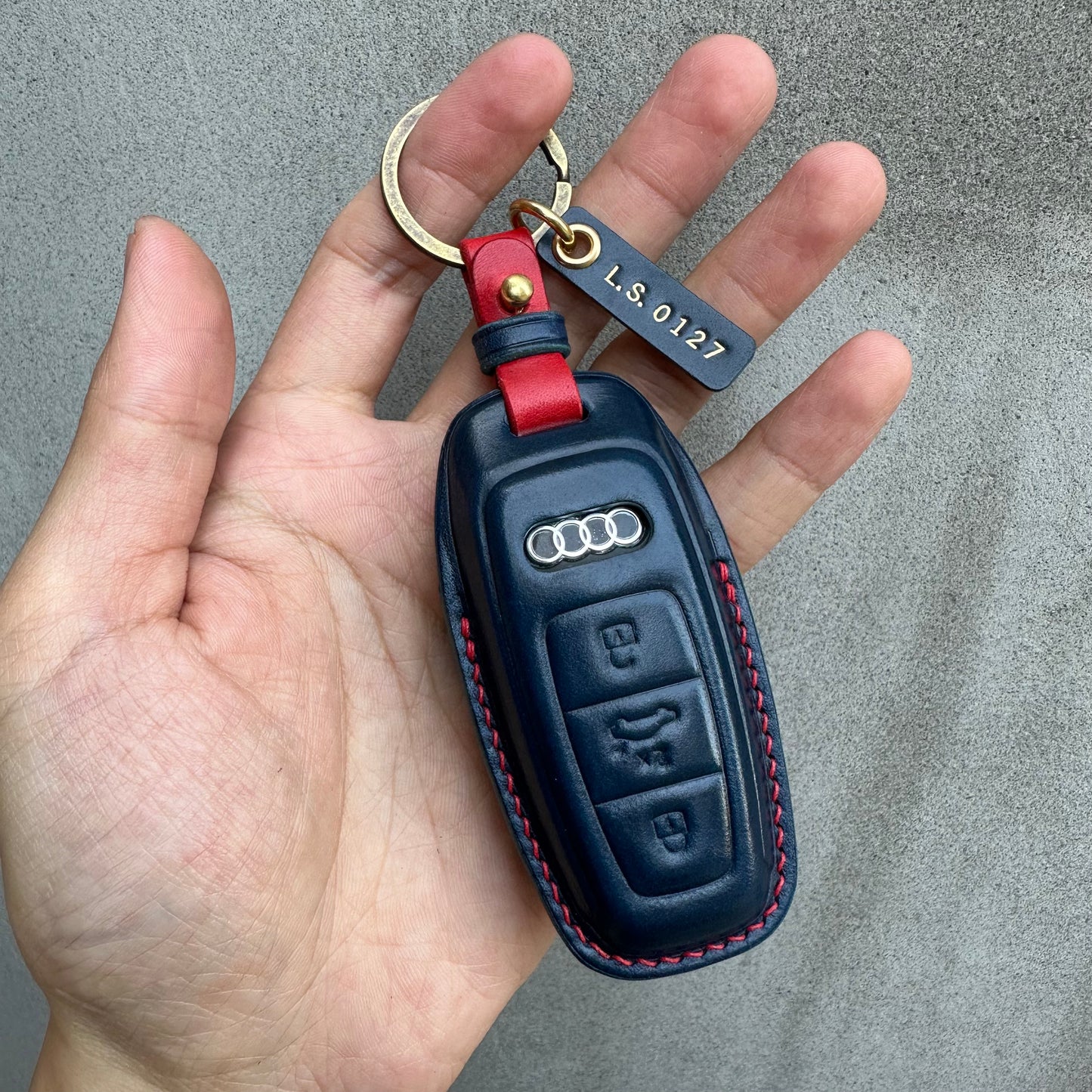 Audi key fob cover, Shell Cordovan