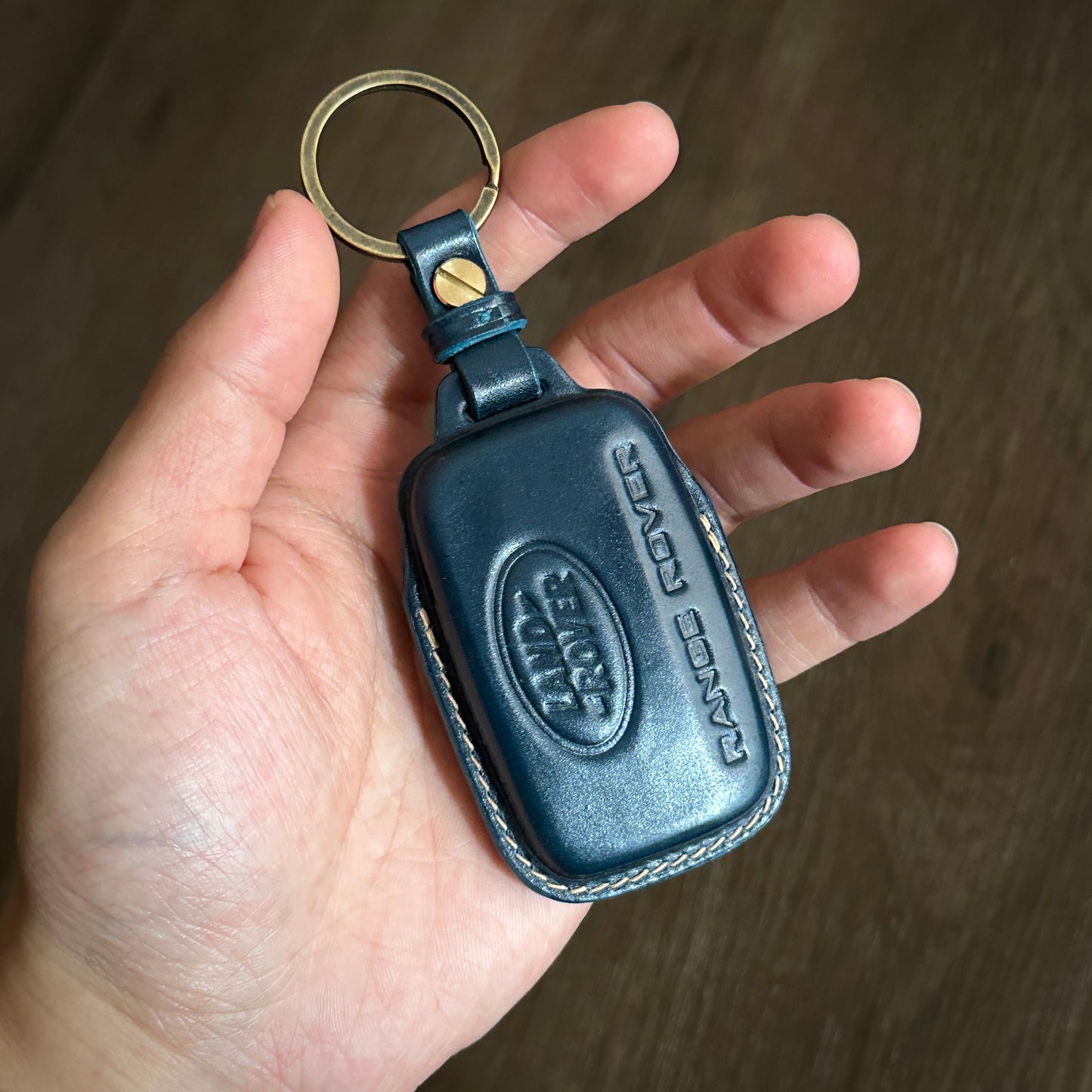 Land Rover key fob cover, Shell Cordovan