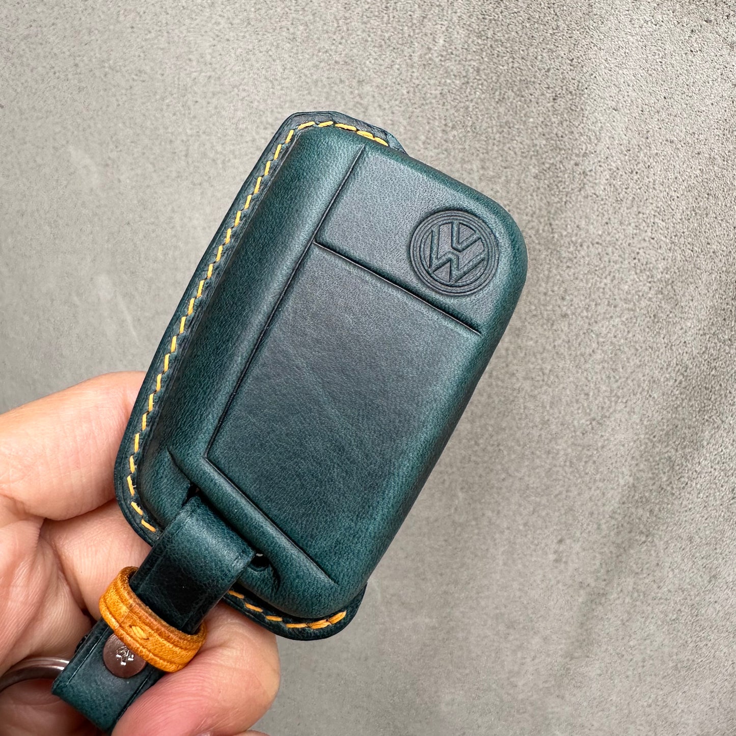 Volkswagen key fob cover, Wax leather