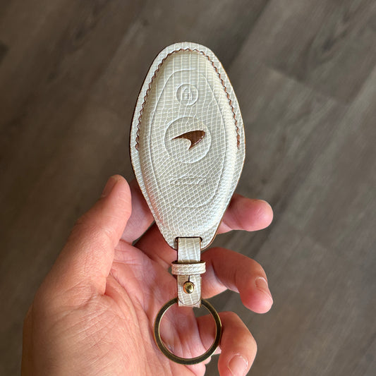 Exquisite Handmade McLaren Leather Key Case | Luxury Gift for Car Lovers, 570S/720S/650S/Artura, Lizard leather