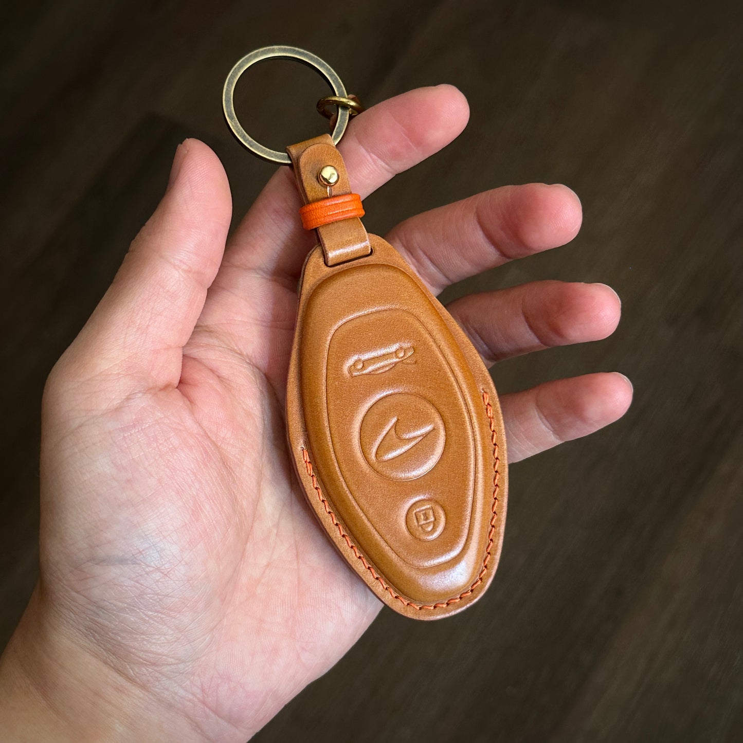 McLaren key fob cover, Shell Cordovan