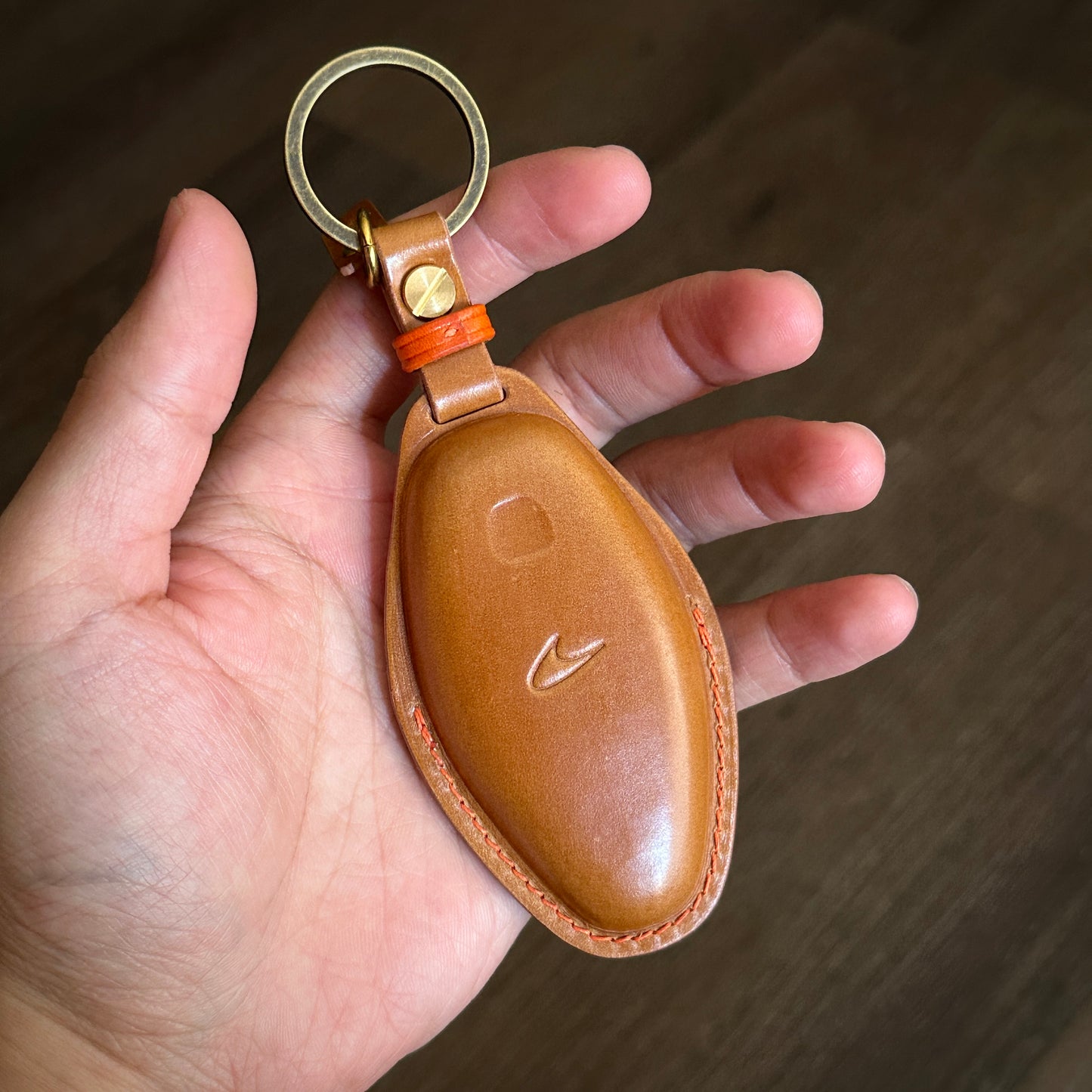 McLaren key fob cover, Shell Cordovan