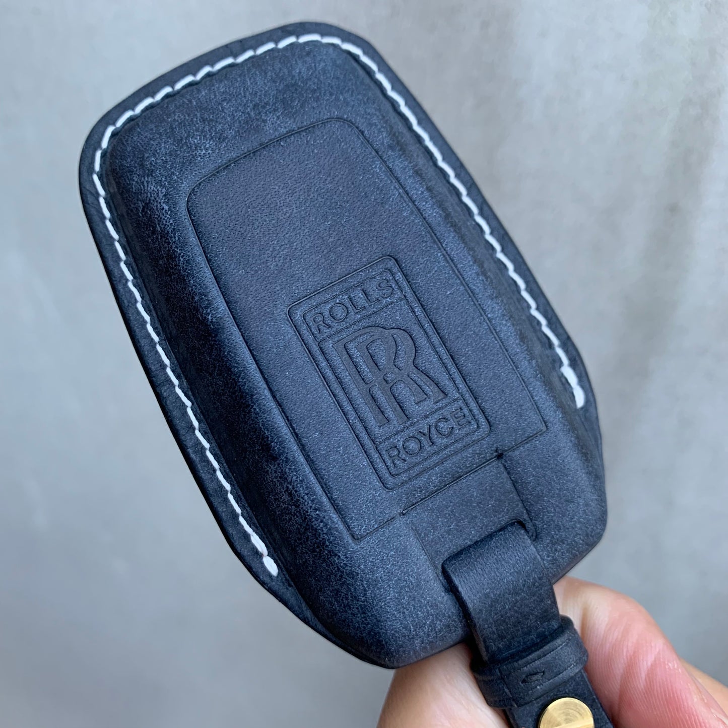 Rolls Royce key case, key fob cover, Pueblo leather