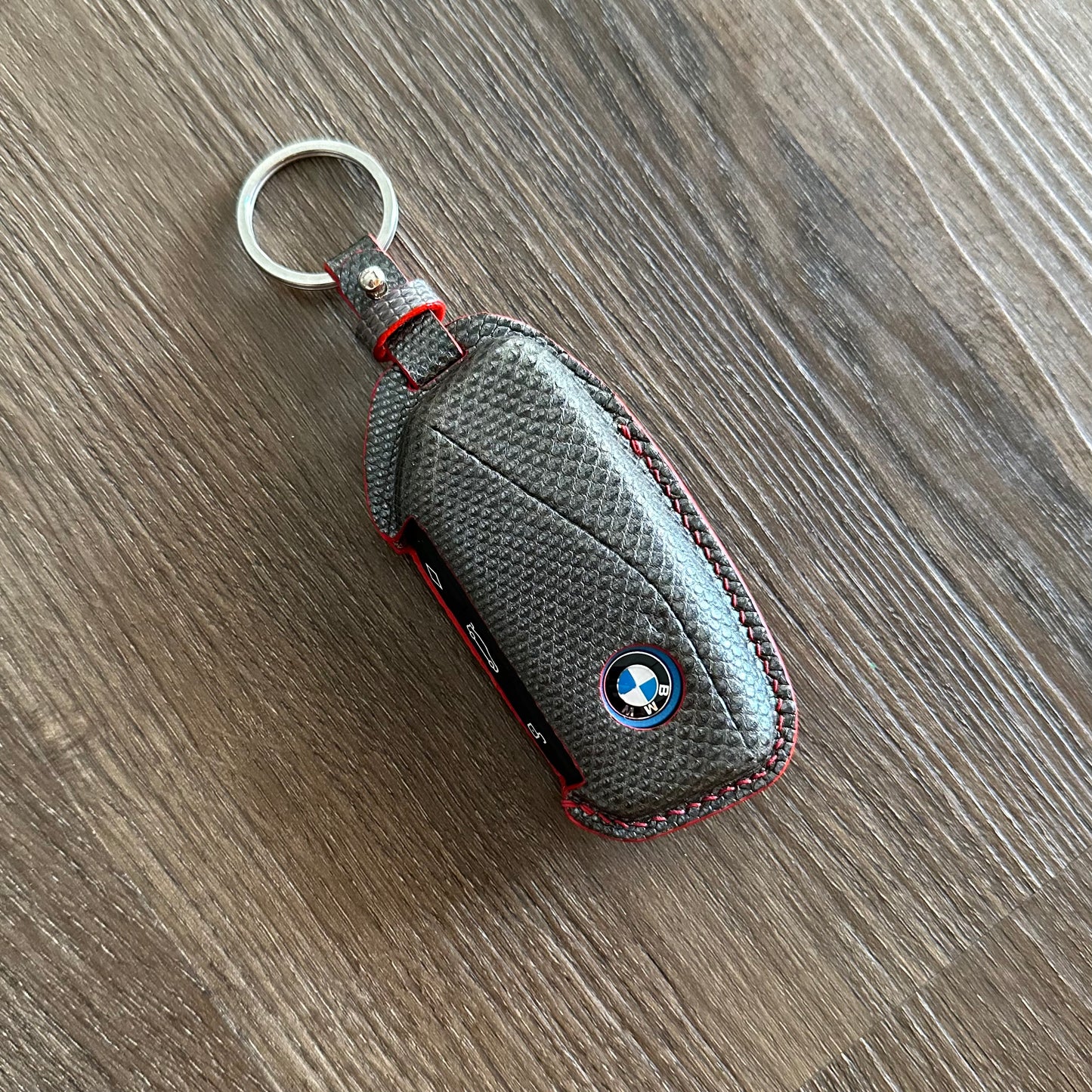 BMW key fob cover,  snake leather Leather key case